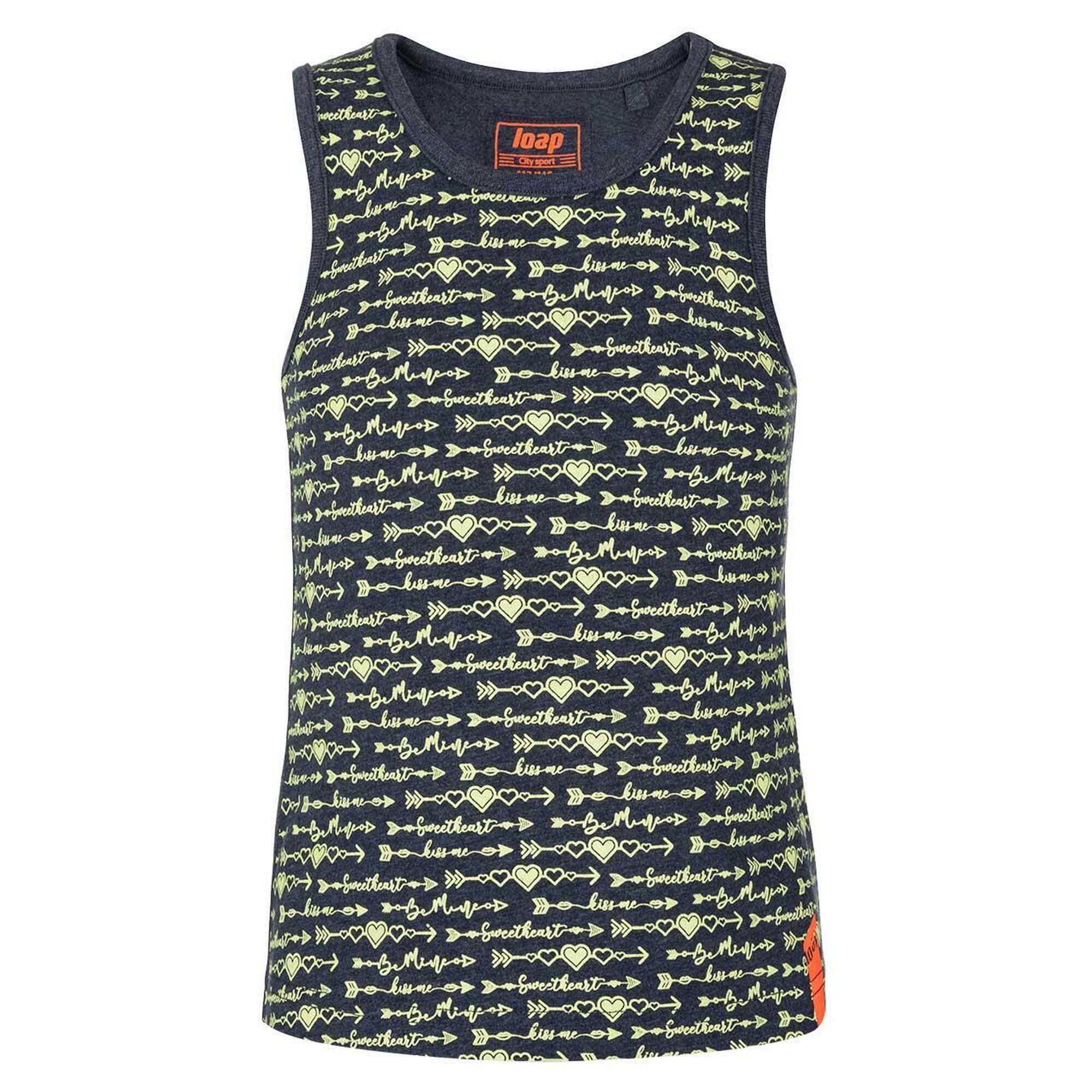 Glemo top dziewczęcy Loap Besola 116 – 100% bawełna, nadruk