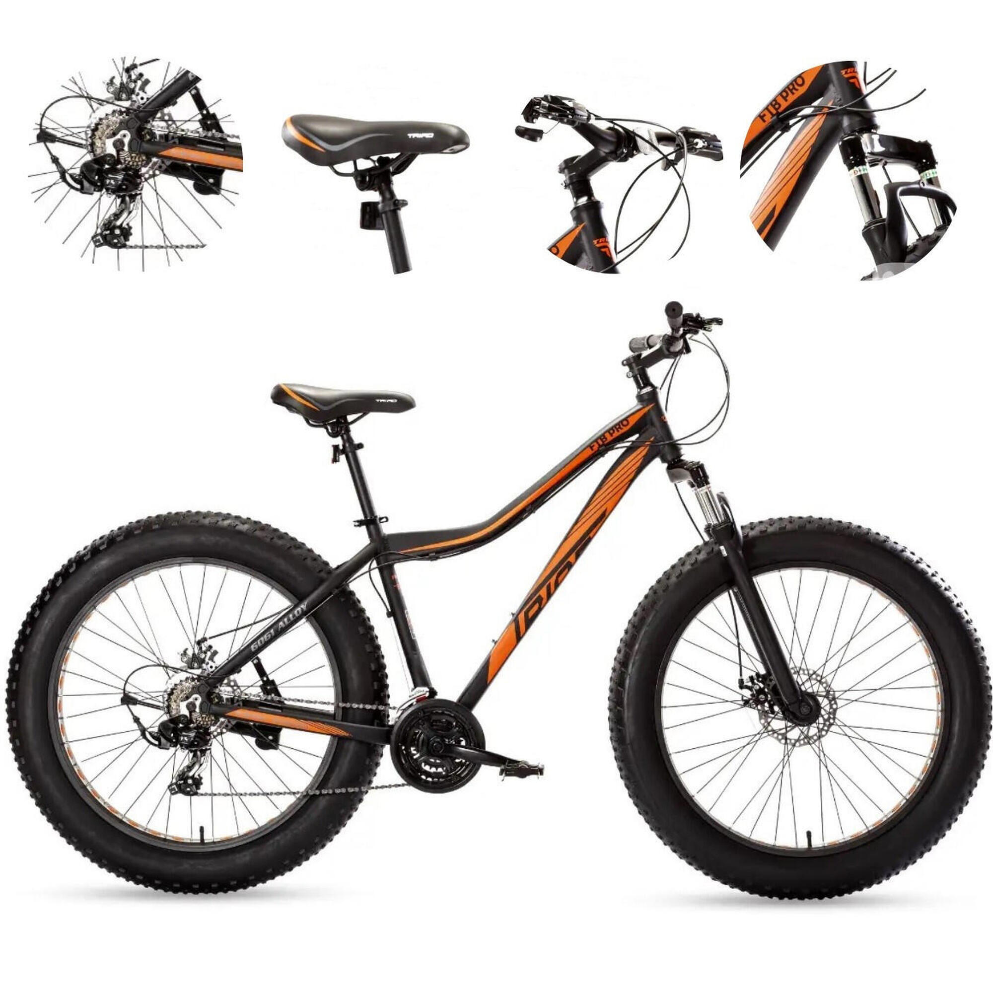 Rower górski fatbike Triad z grubymi oponami 26 cali