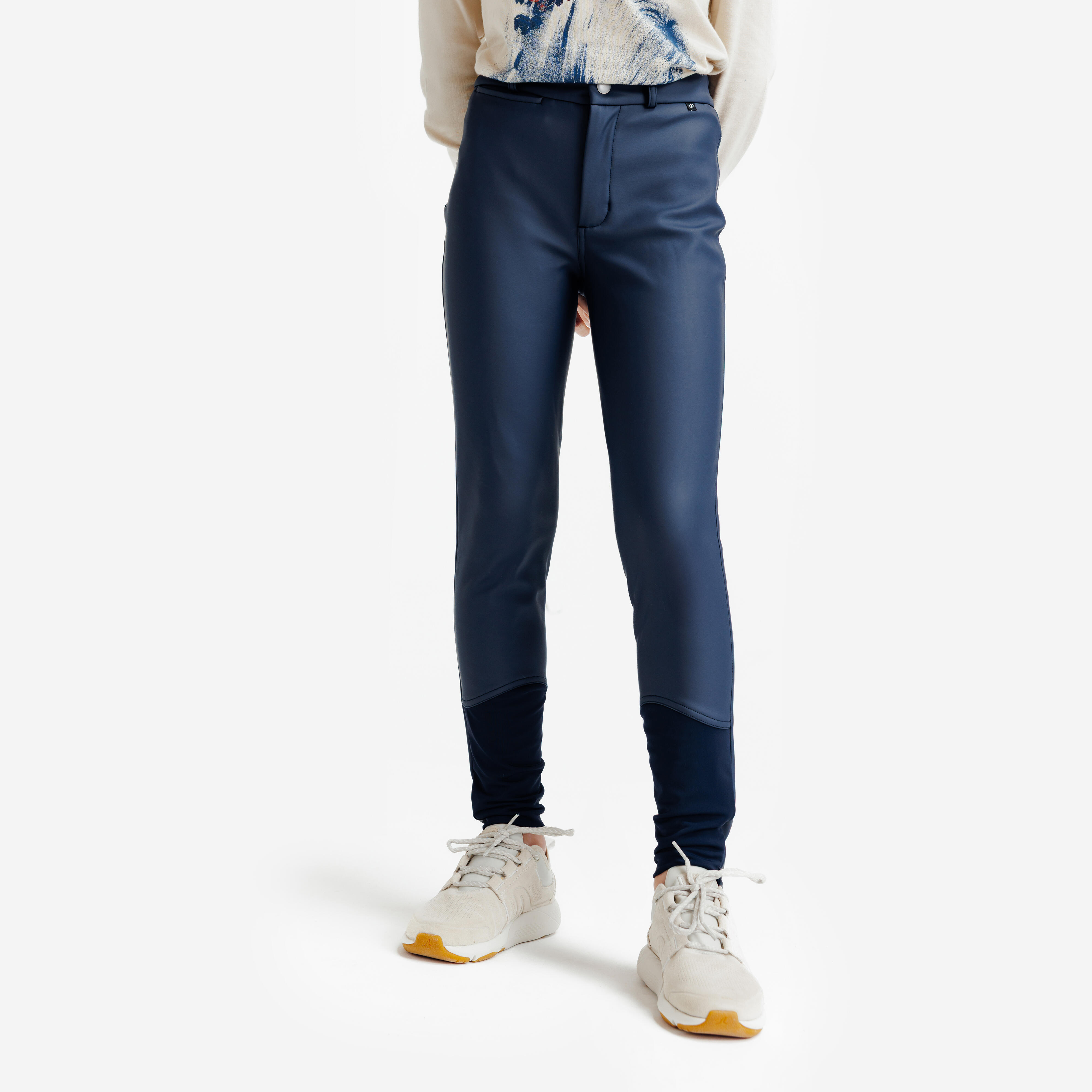 Bryczesy dla dzieci Fouganza 500 Kipwarm ciepłe i hydrofobowe