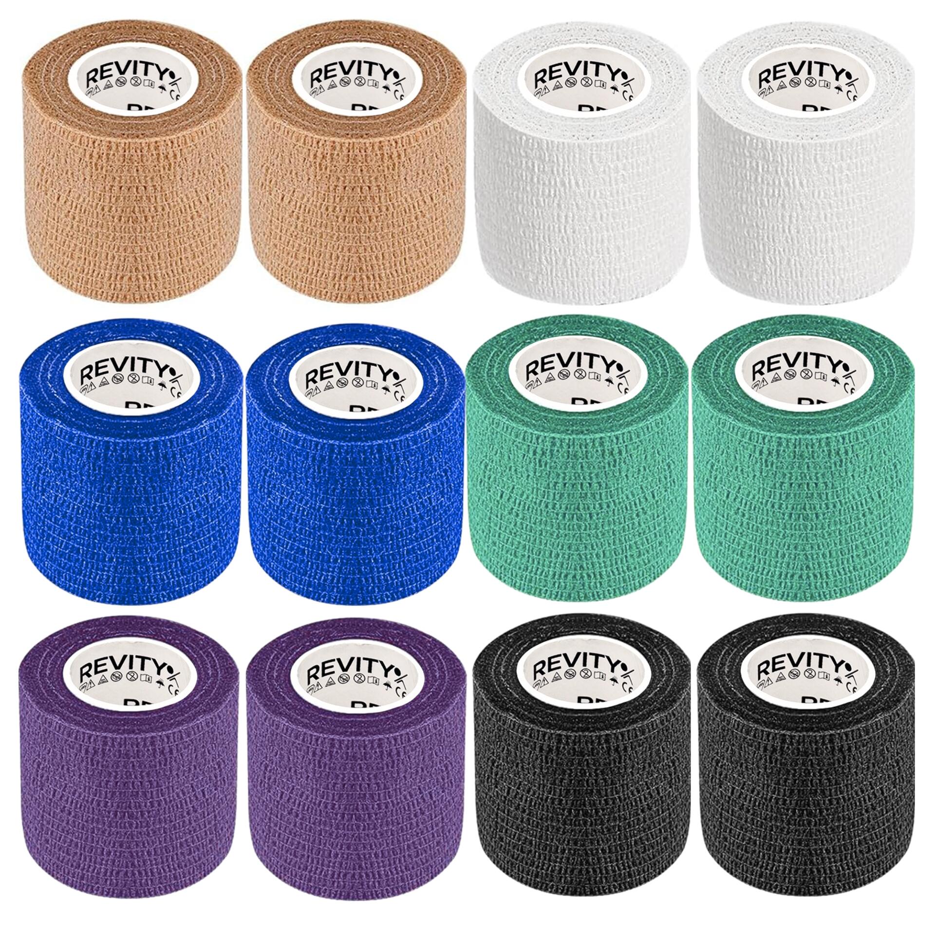 Bandaż kohezyjny samoprzylepny 5 cm x 4.5 m elastyczny opatrunek 12 szt.