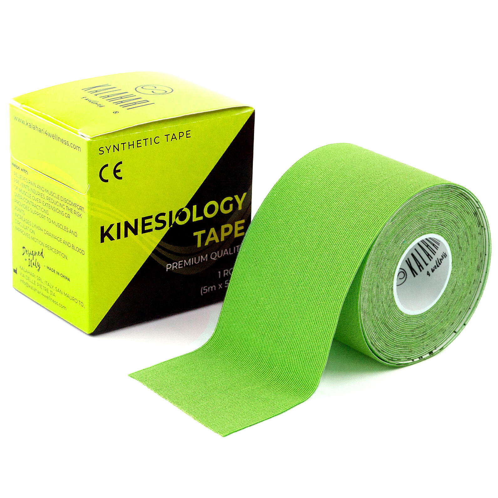 Profesjonalna Taśma Kinesiotapingowa z e‑Book, Kinesio Tape 5 cm × 5 m ZIELONA