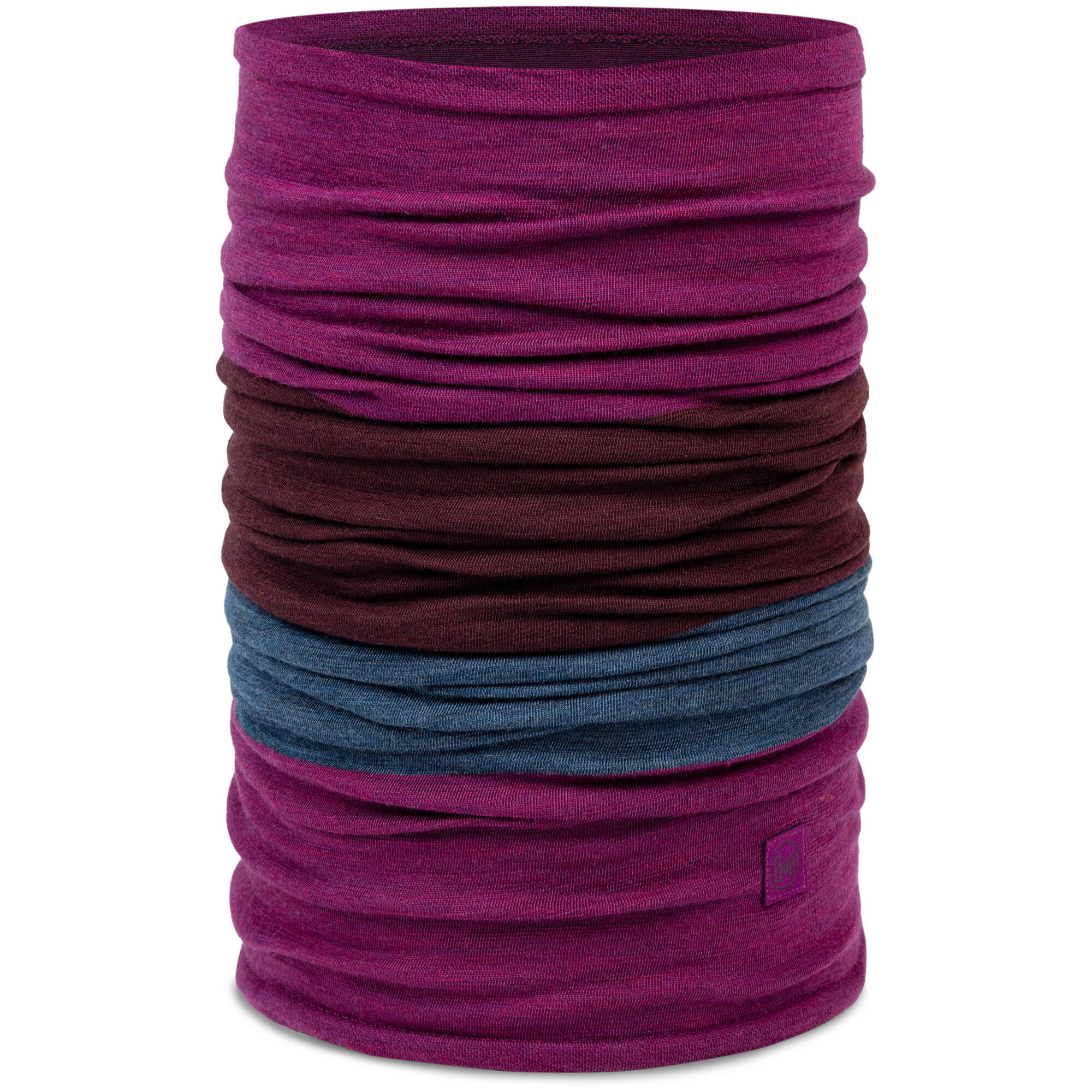 Bandana BUFF MERINO MOVE BLOCK MAGENTA