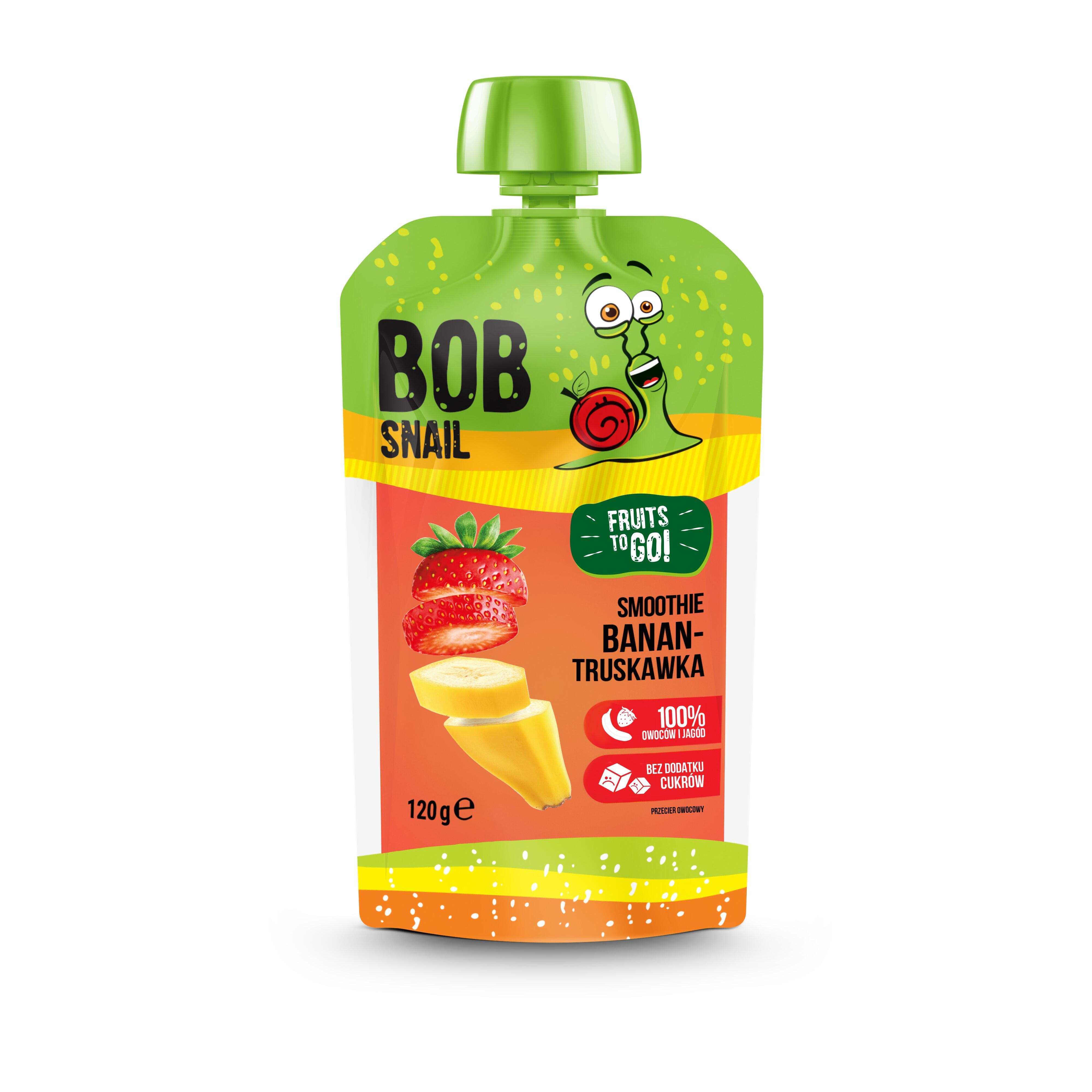 Bob Snail Smoothie banan-truskawka 120g
