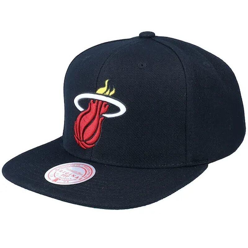 Czapka z daszkiem do koszykówki Mitchell & Ness NBA Miami Heat czarna