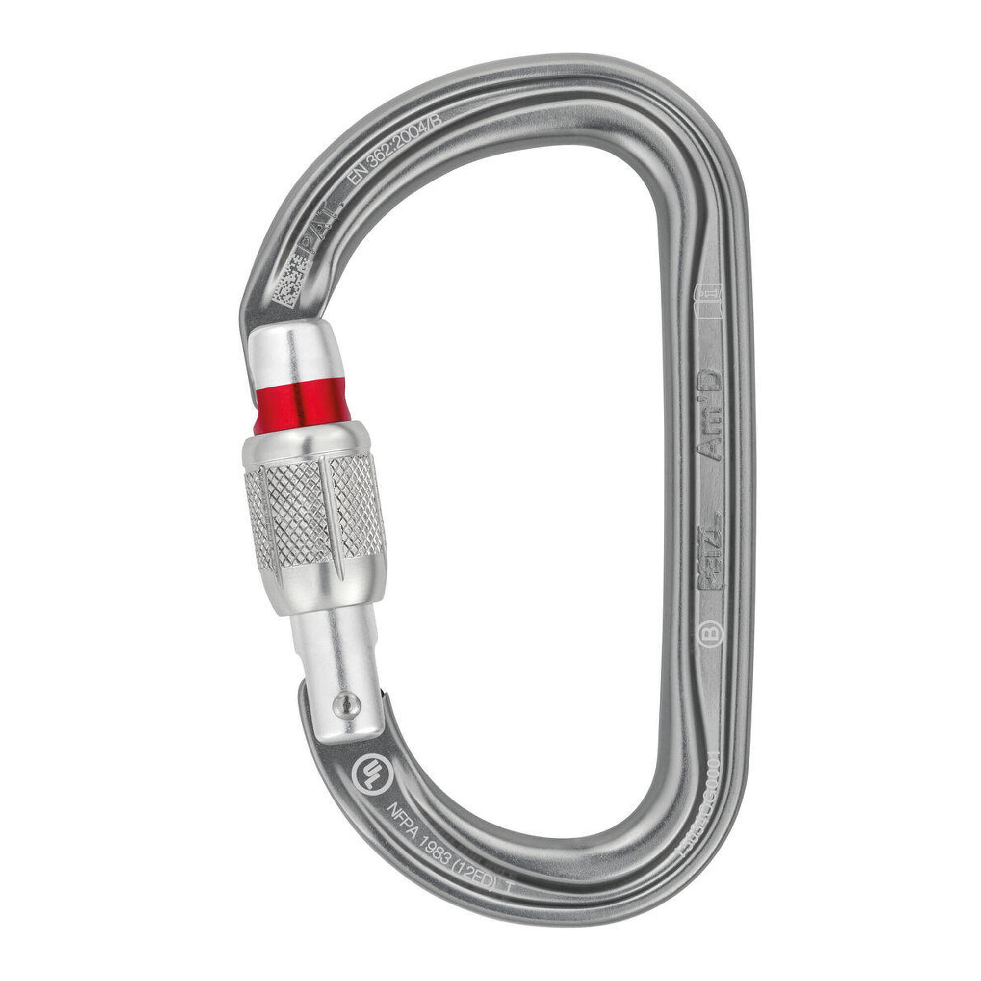 Karabinek wspinaczkowy Petzl Am'D Screw-Lock - silver