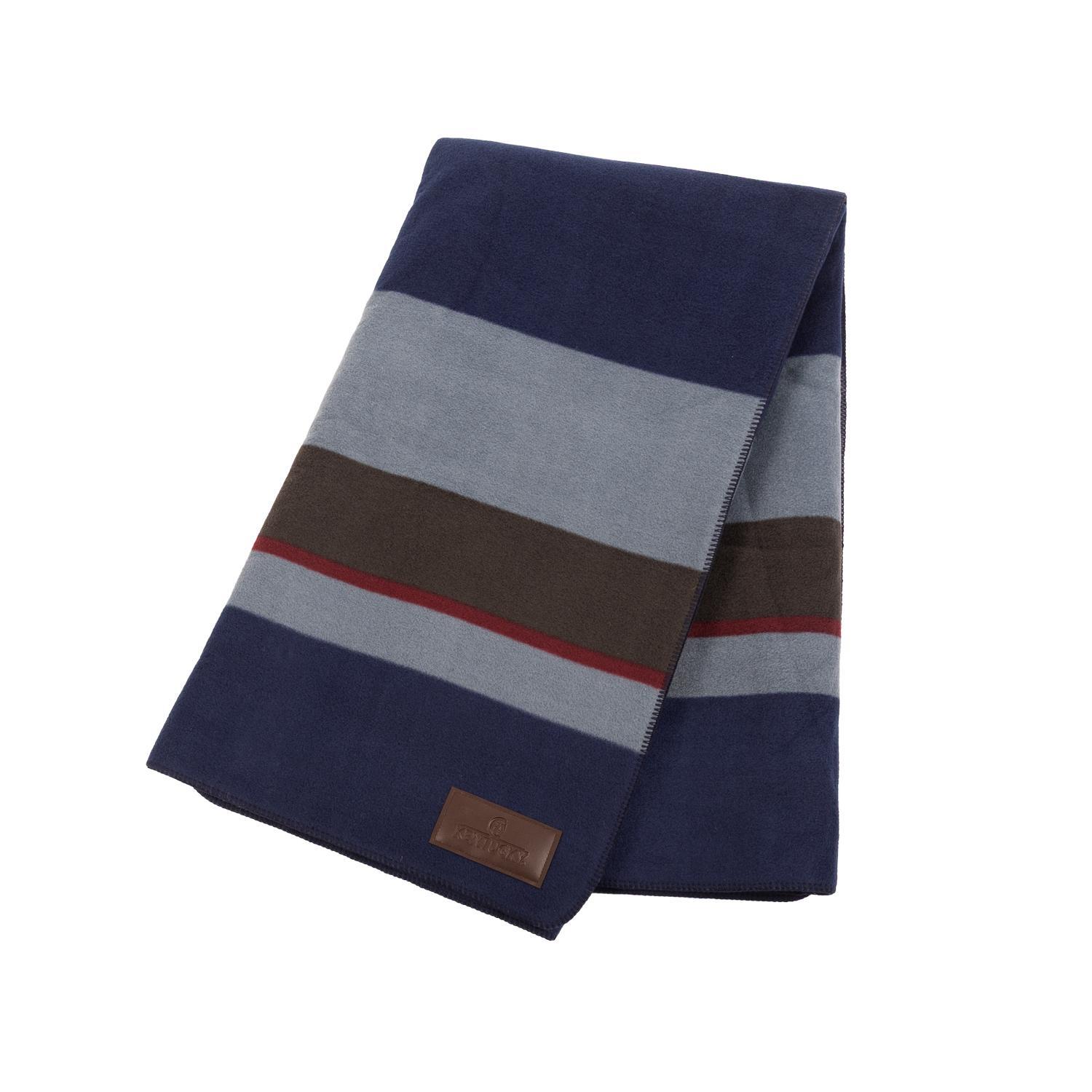 Kentucky Heavy Fleecedeken Paardendeken Square Stripes Blauw -