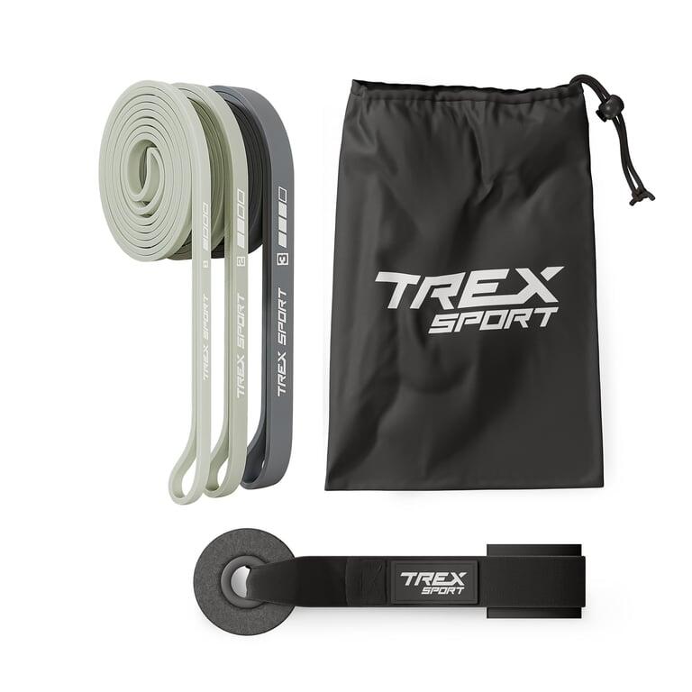 Zestaw 3 gum oporowych Trex Sport Power Band z zaczepem drzwiowym, opór 2–30 kg