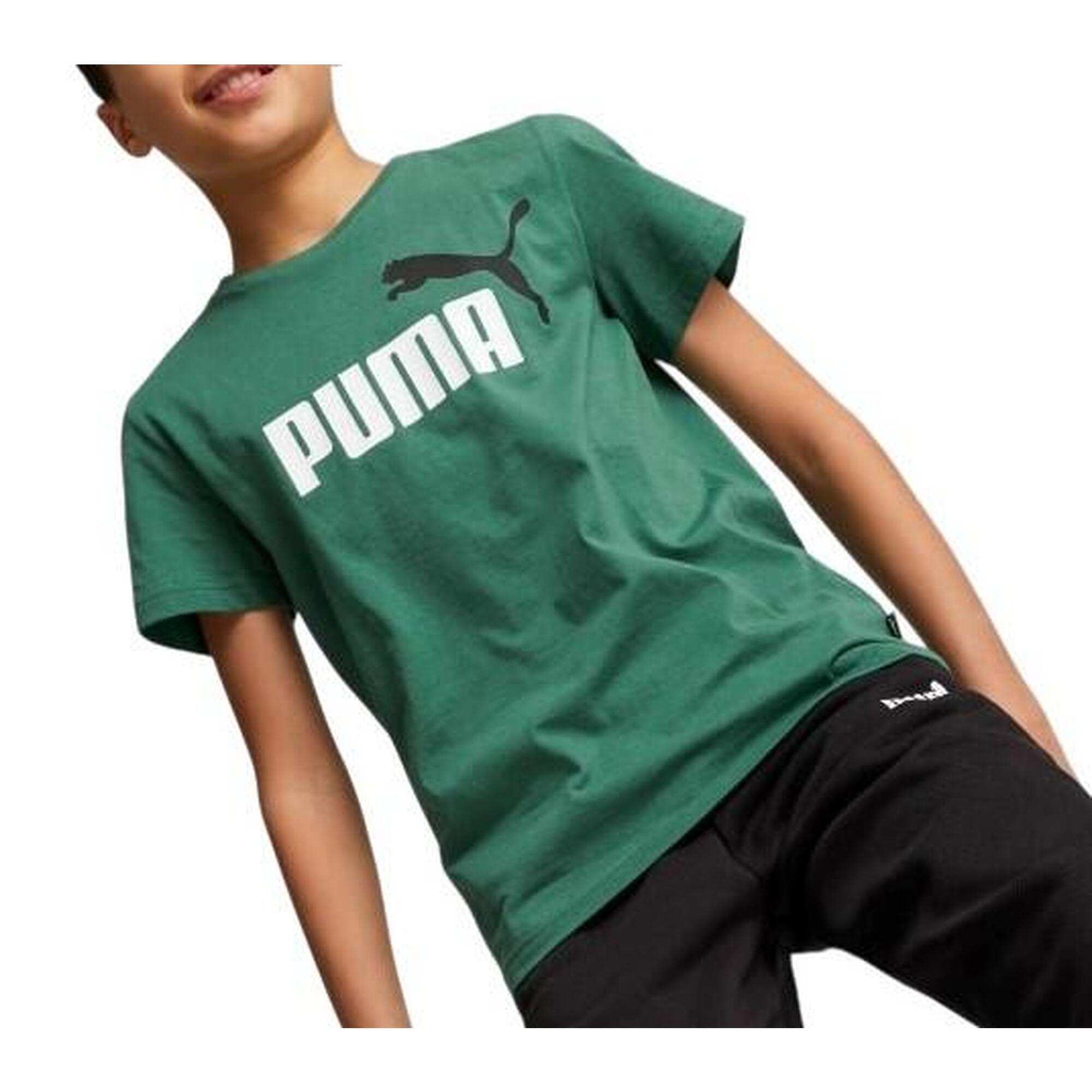 Dziecięca koszulka t-shirt dla chłopca bawełniana zielona PUMA