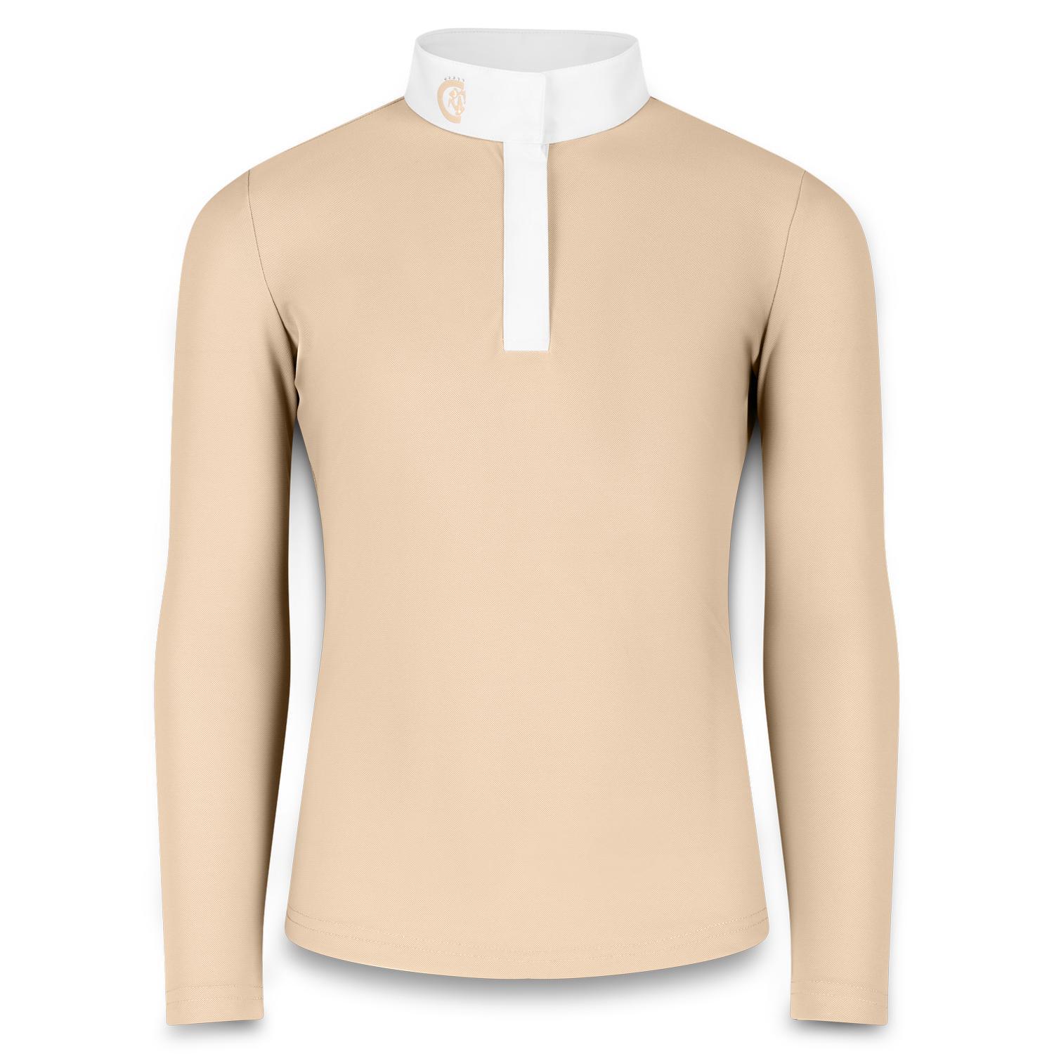 Dziewczęca koszulka polo z długim rękawem do jazdy konnej Kentucky Tokyo