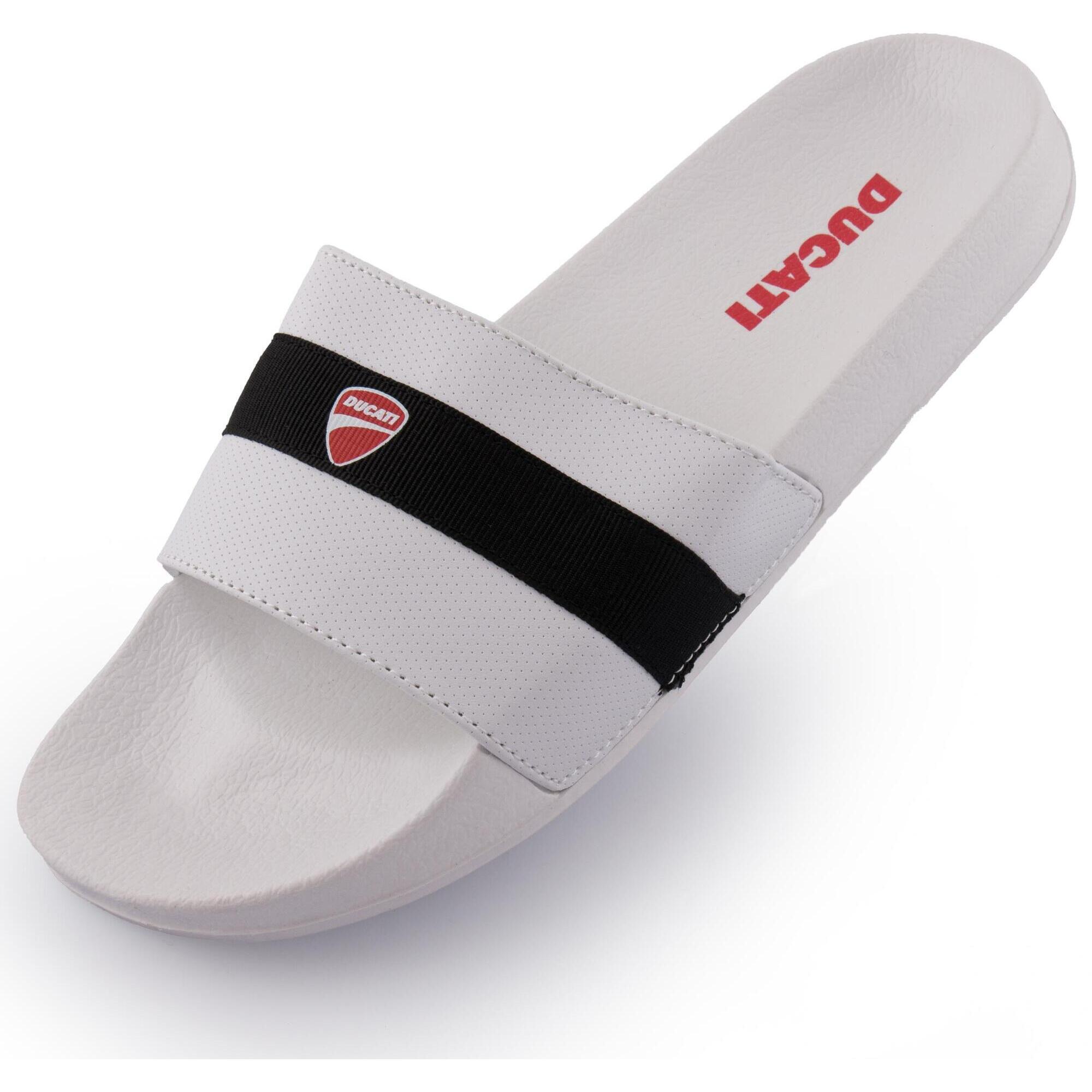 Ducati Unisex Klapki Białe Czarne 42 - Komfort i Styl