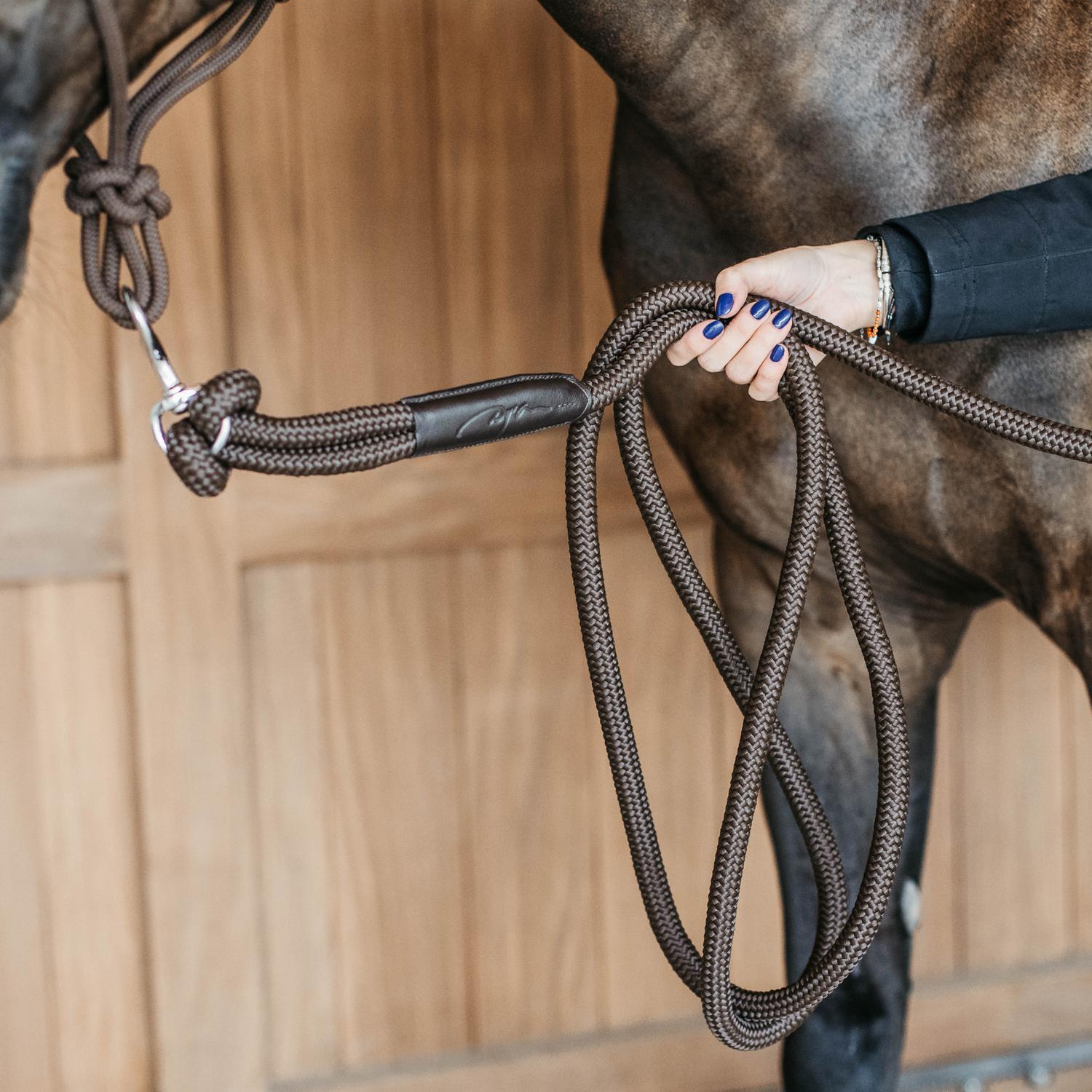 Treningowa Lonża jeździecka z odpinanym zatrzaskiem Dy'on