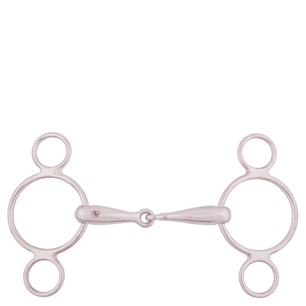 3-pierścieniowe wędzidło ze stali nierdzewnej regulowane, pojedyńcze dla konia B