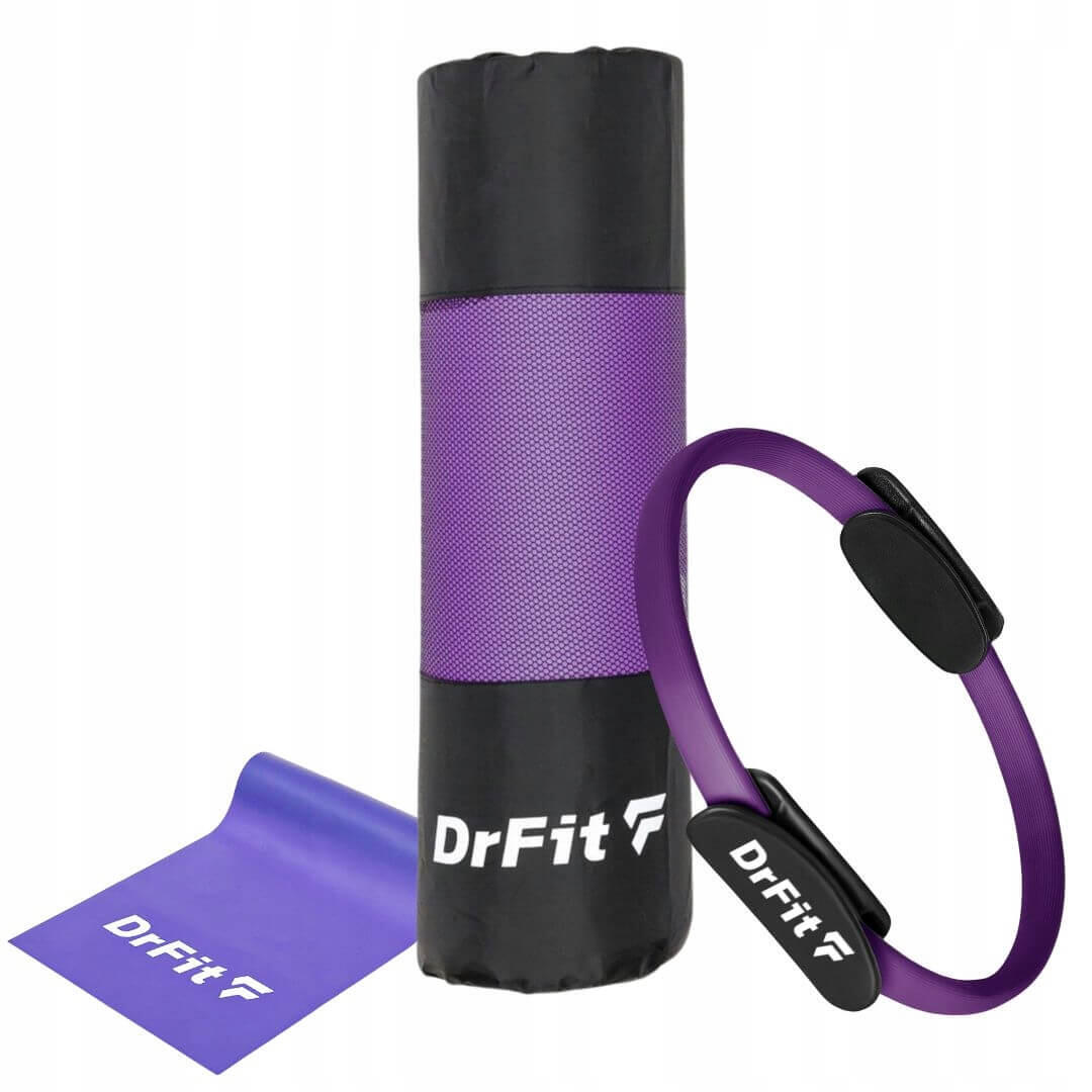 Zestaw treningowy DrFit: mata NBR, ring, taśma 5,4 kg