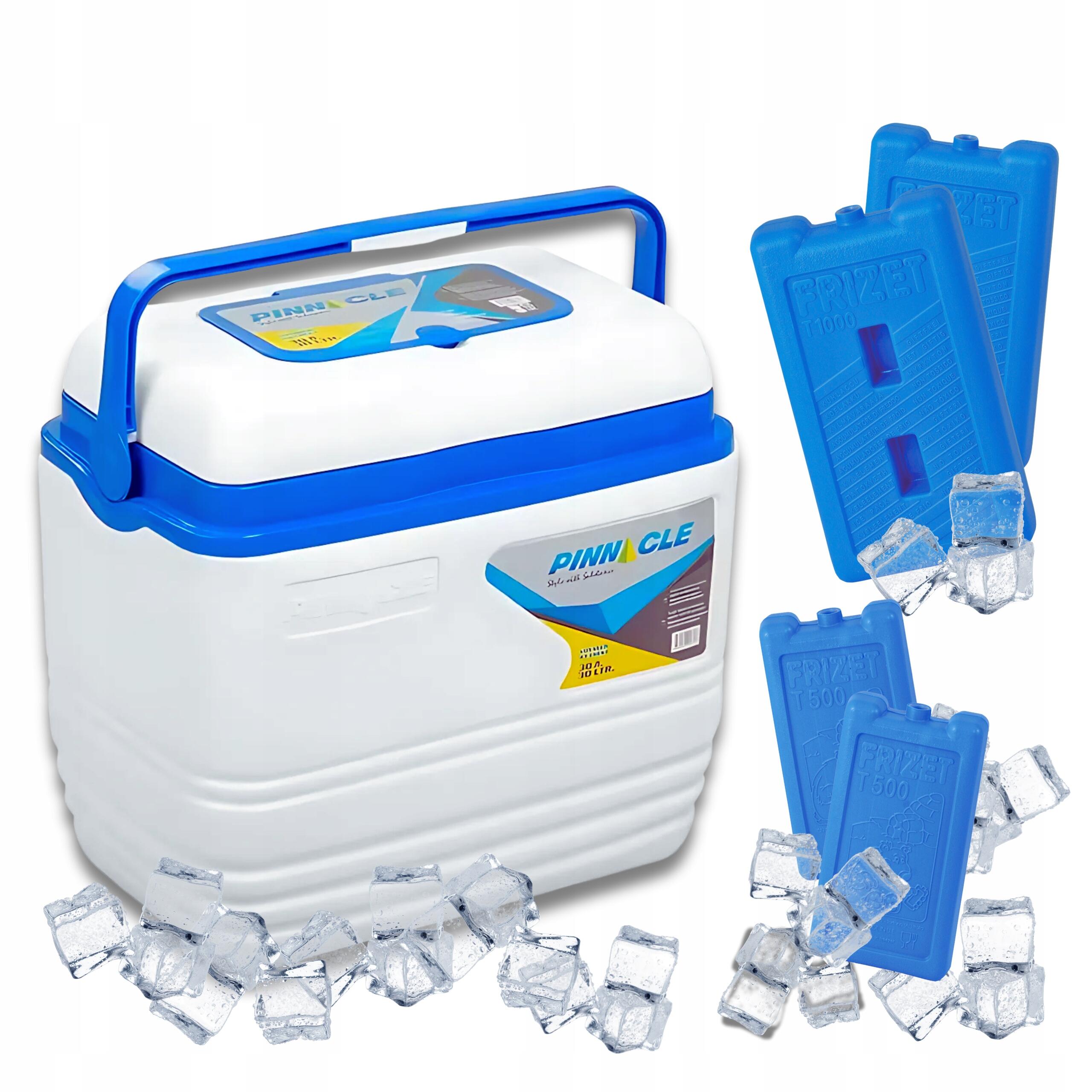 Lodówka Turystyczna 30L Biała PINNACLE Voyager + 4 wkładów, 2x 0,5l, 2x 1L