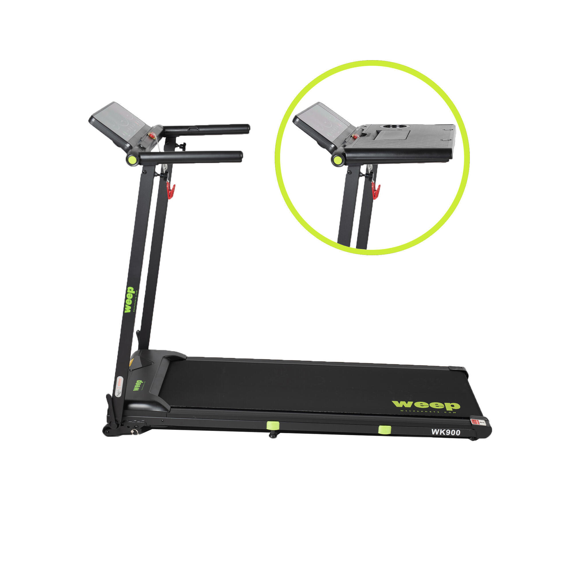 Bieżnia elektryczna składana Weep Work 2 stopnie nachyl. na laptop 12km/h