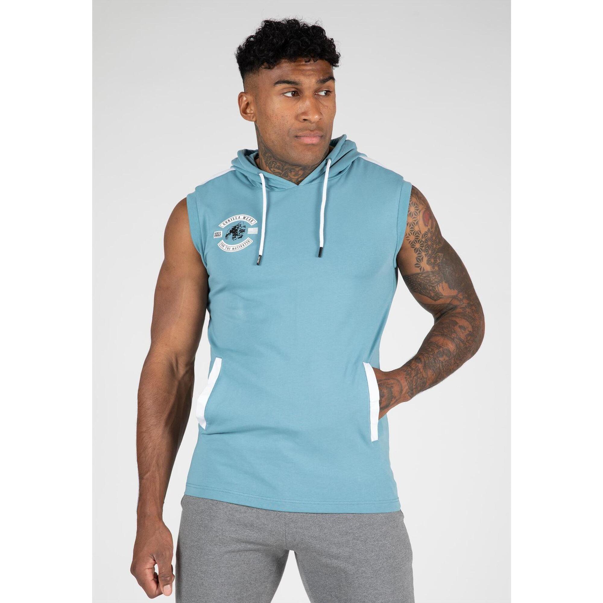 Oswego S Z kapturem Koszulka - Niebieski