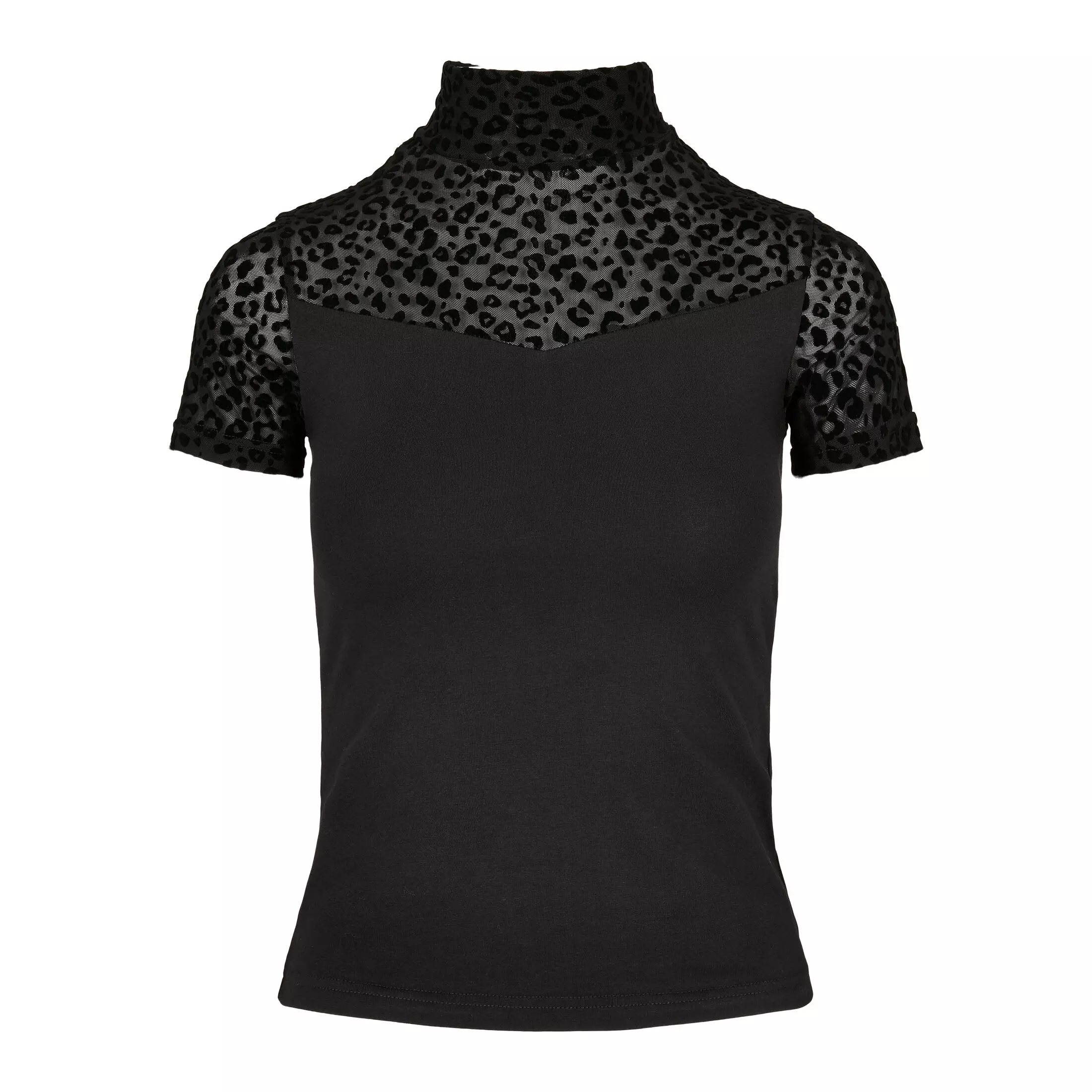 Koszulka damska Urban Classics flock lace turtleneck (Duże rozmiary)