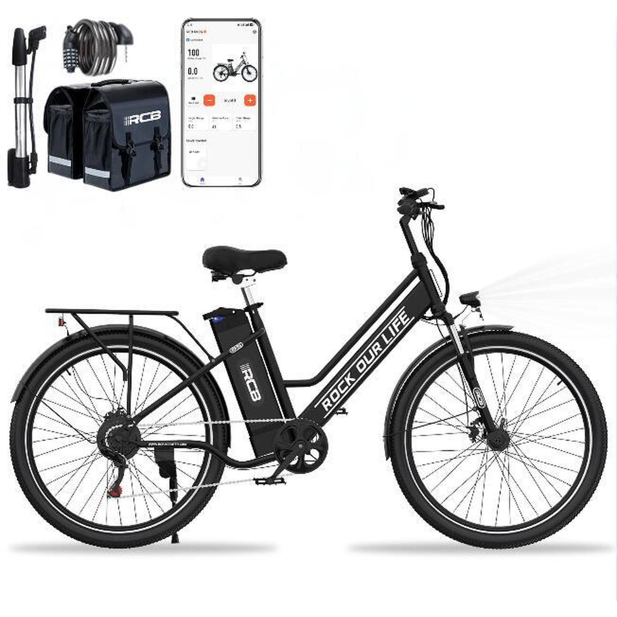 Rower elektryczny dla dorosłych 26'' E-Bike, 35-90 km, RCB - RK8S