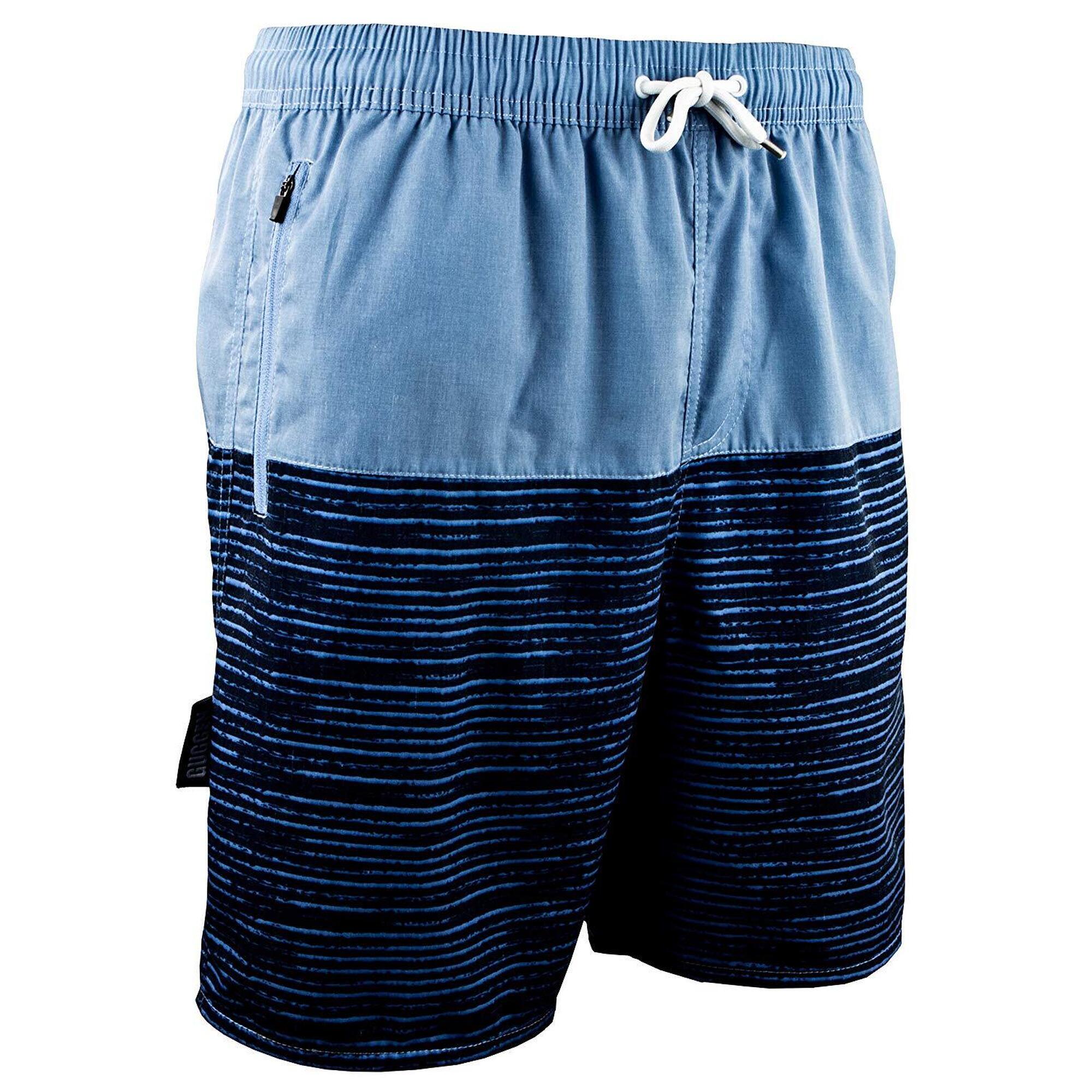 Kąpielówki męskie z wzorem Niebiesko-czarne paski