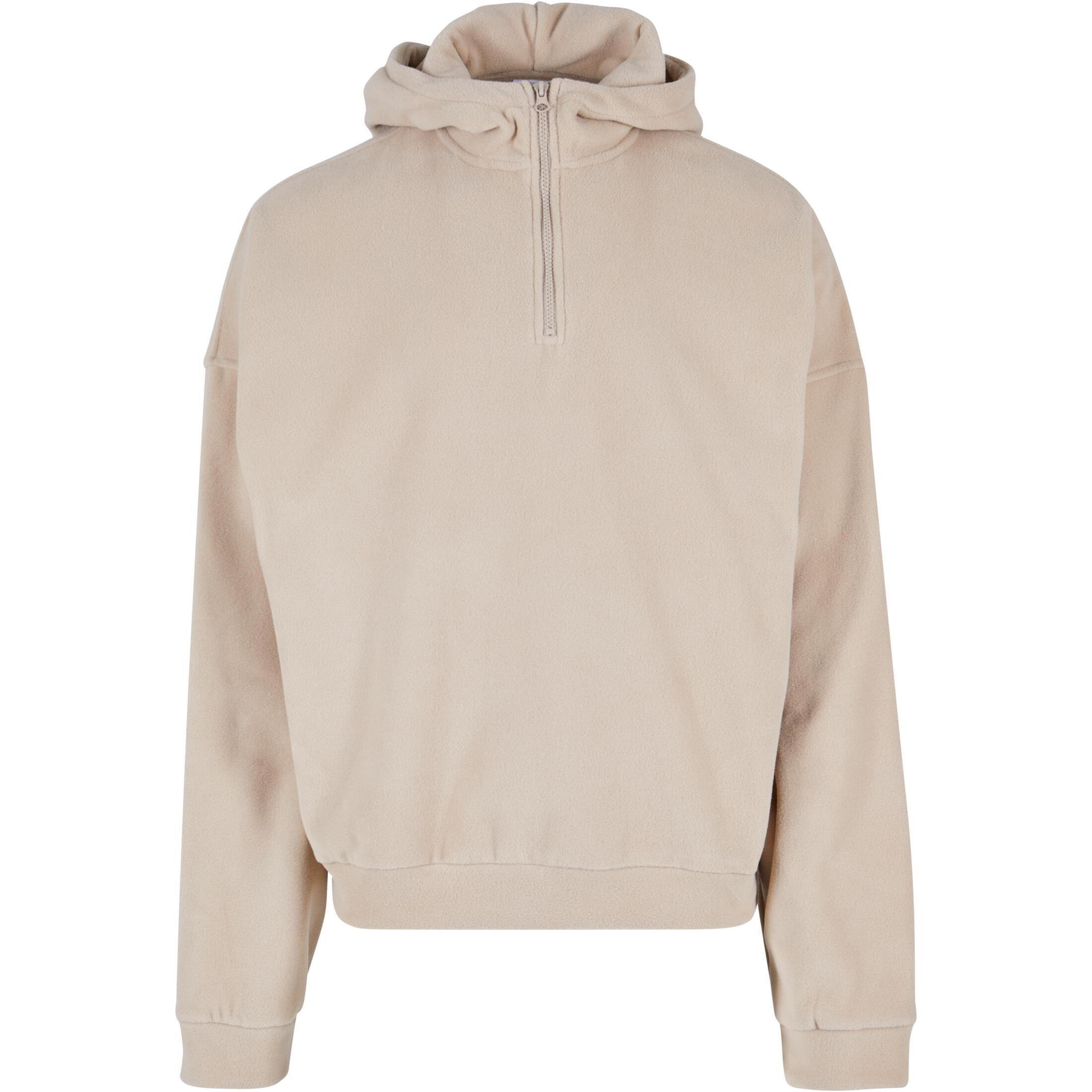 Polarowa bluza z kapturem zapinana do połowy Urban Classics Oversize