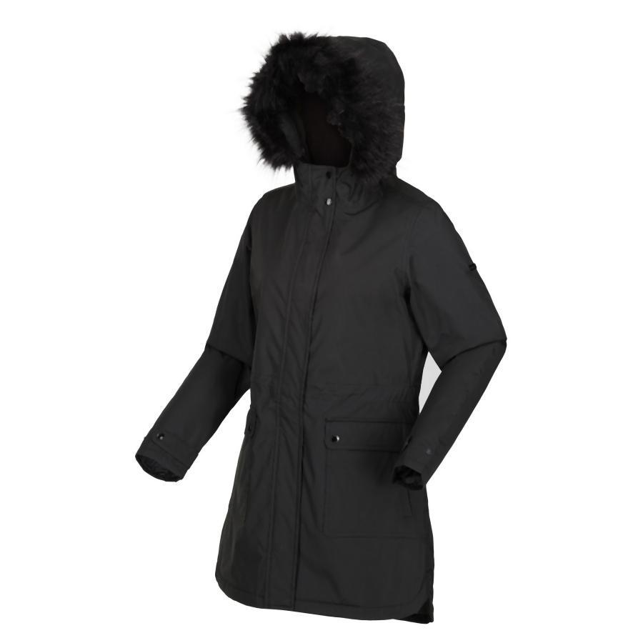 Kurtka Parka Sabinka Fur Trim Rozmiar 38 Czarny - RWP352-800