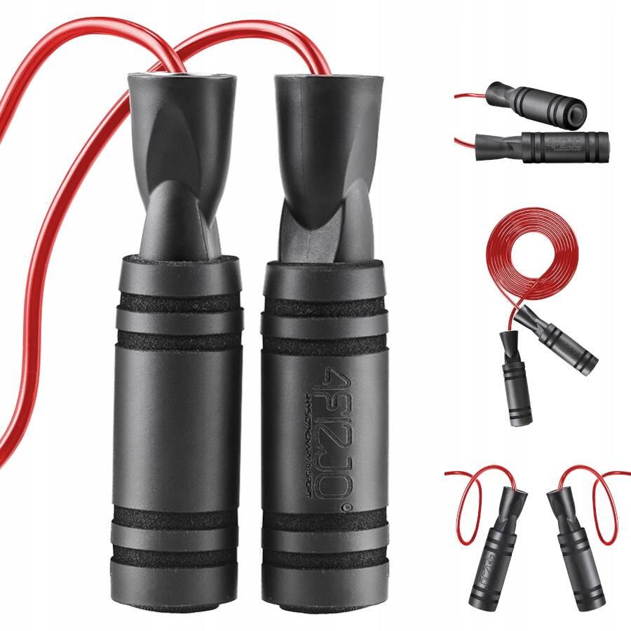 Skakanka bokserska z antypoślizgowymi uchwytami BASIC 4FIZJO