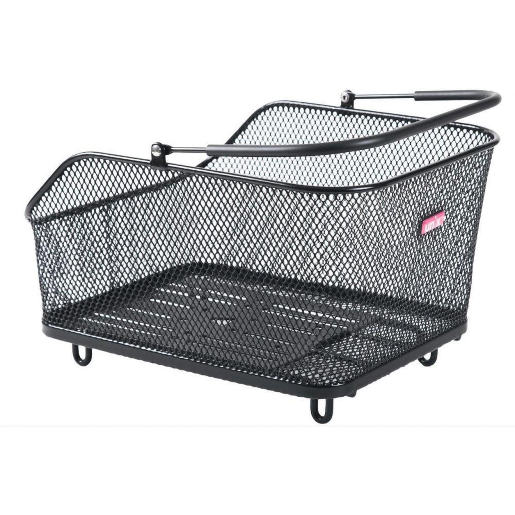 Czarny tylny kosz rowerowy Unix Fidele