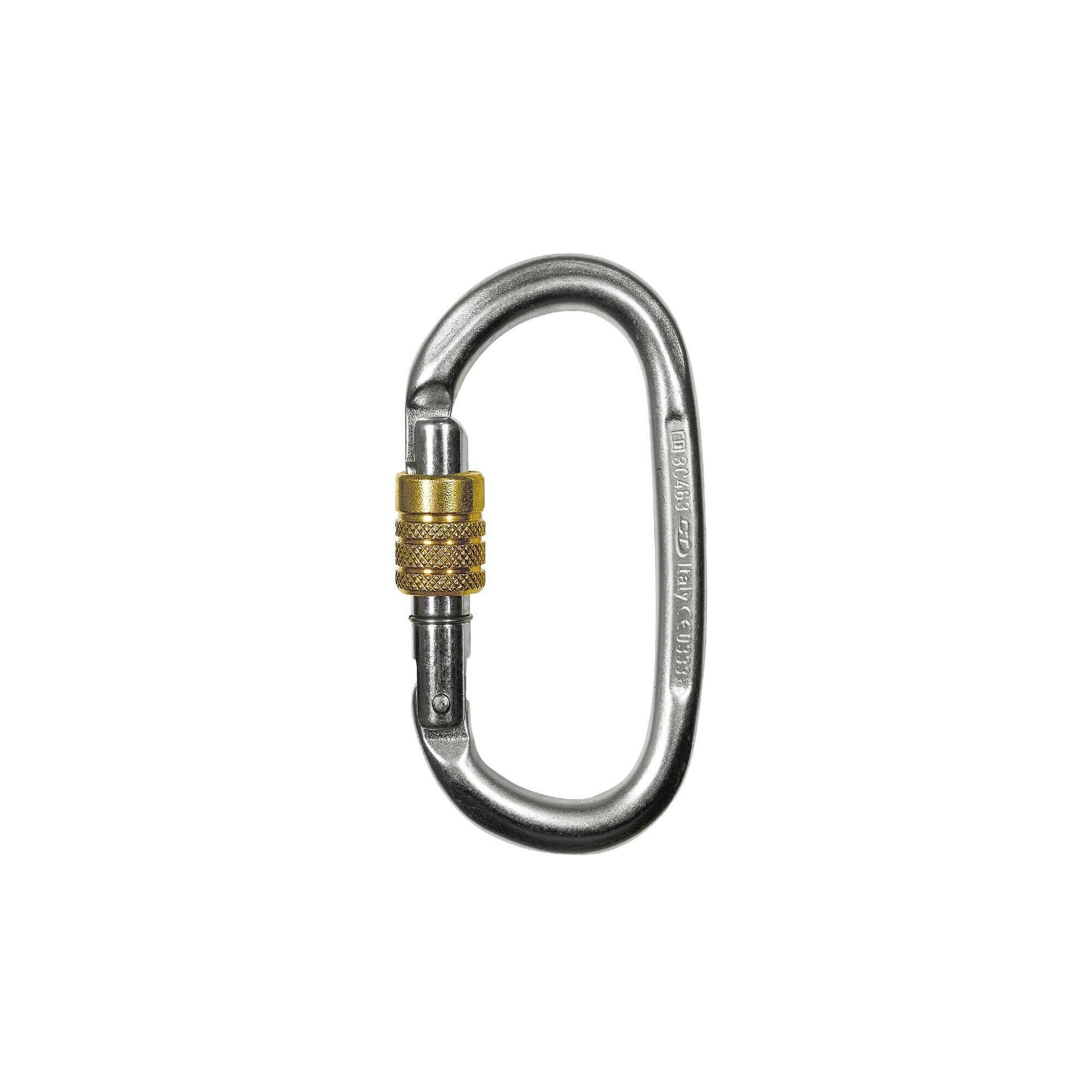 Karabinek Wspinaczkowy Climbing Technology Pillar Steel CF SG (Screw Gate) - zin