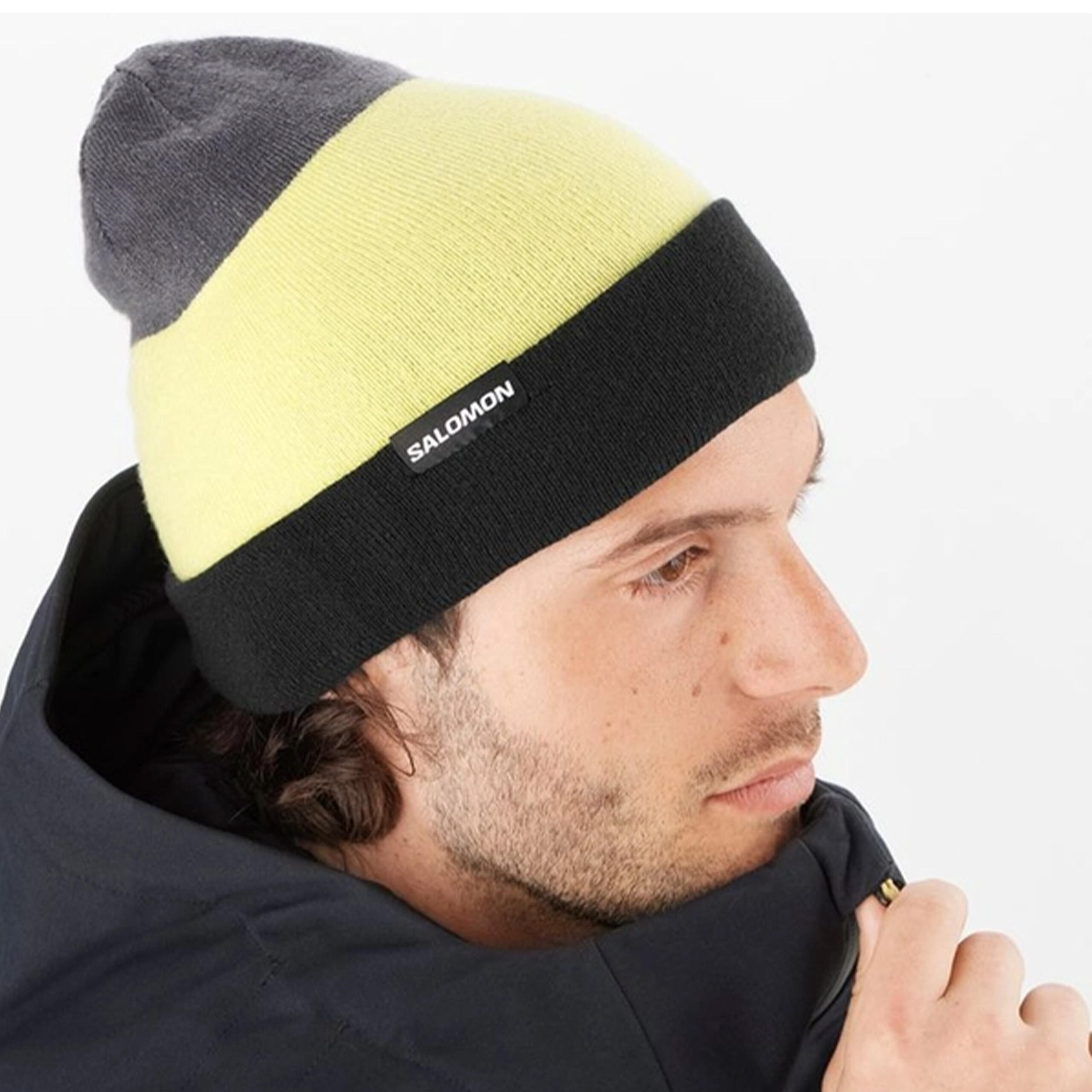 Czapka unisex zimowa Salomon Flatspin Reversible Deep Black