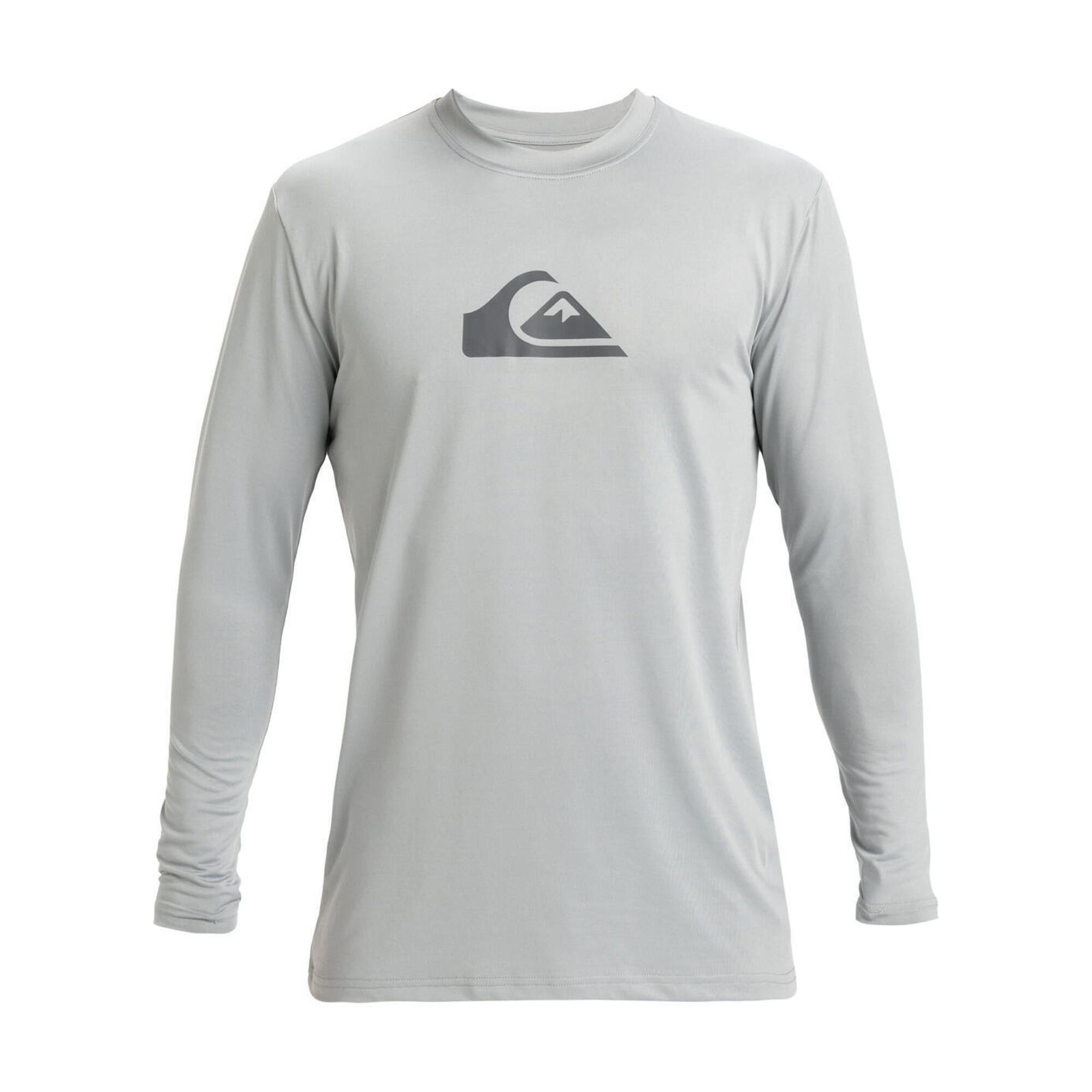 Koszulka surfingowa z długim rękawem UPF 50 dla Mężczyzn EVERYDAY SURF Szary