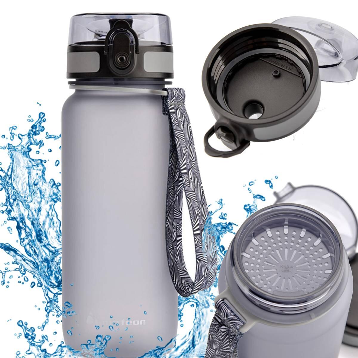 Bidon sportowy butelka na wodę Meteor 650 ml tritanowy szczelny z sitkiem