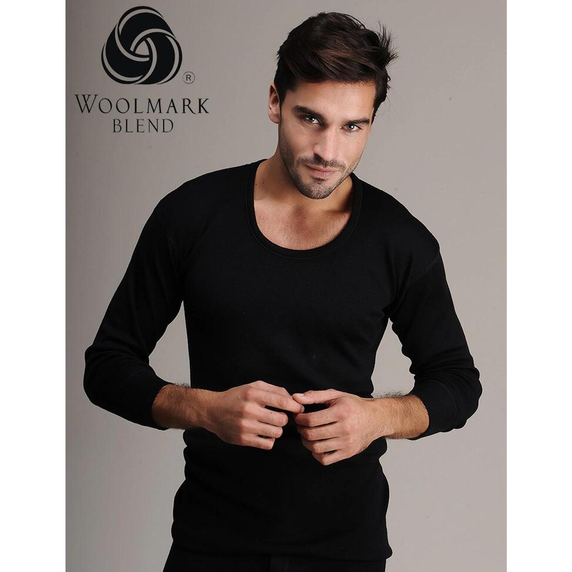 Męska Bielizna Bazowa z Długim Rękawem z Wełny Merino