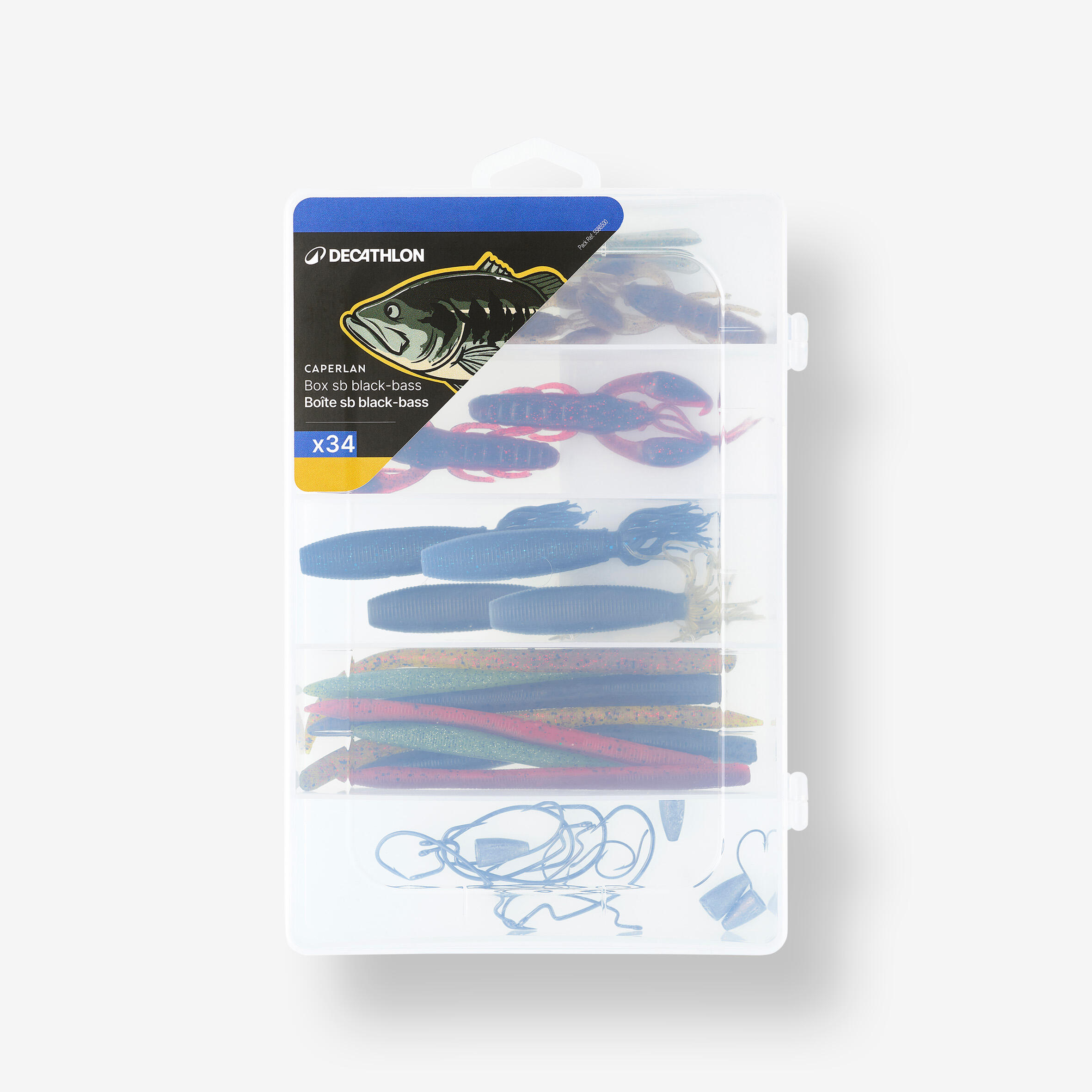 Zestaw miękkich przynęt BOXSB Black Bass