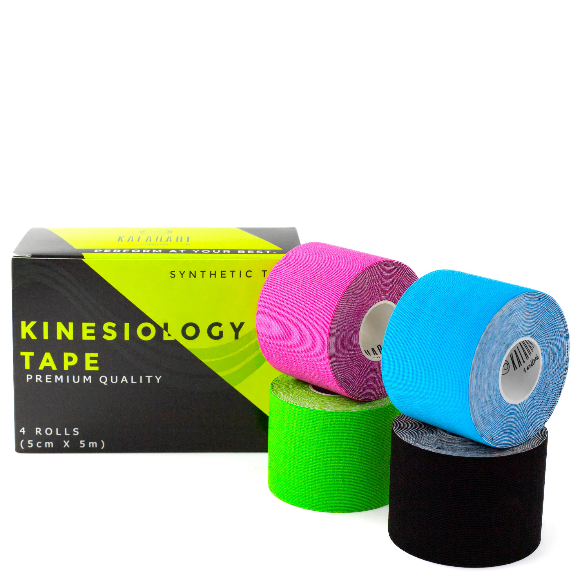 4 rolki Profesjonalnej Taśmy Kinesiotapingu z e‑Book, Kinesio Tape 5 cm × 5 m