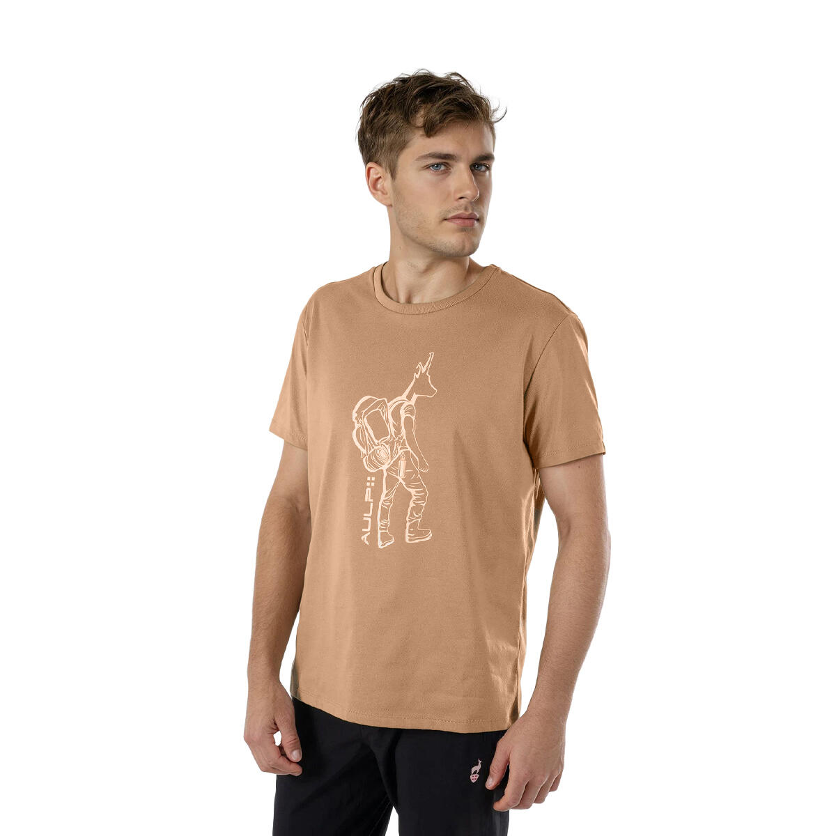 Koszulka męska AULP TICCO bawełniana z recyklingu klasyczna komfortowa