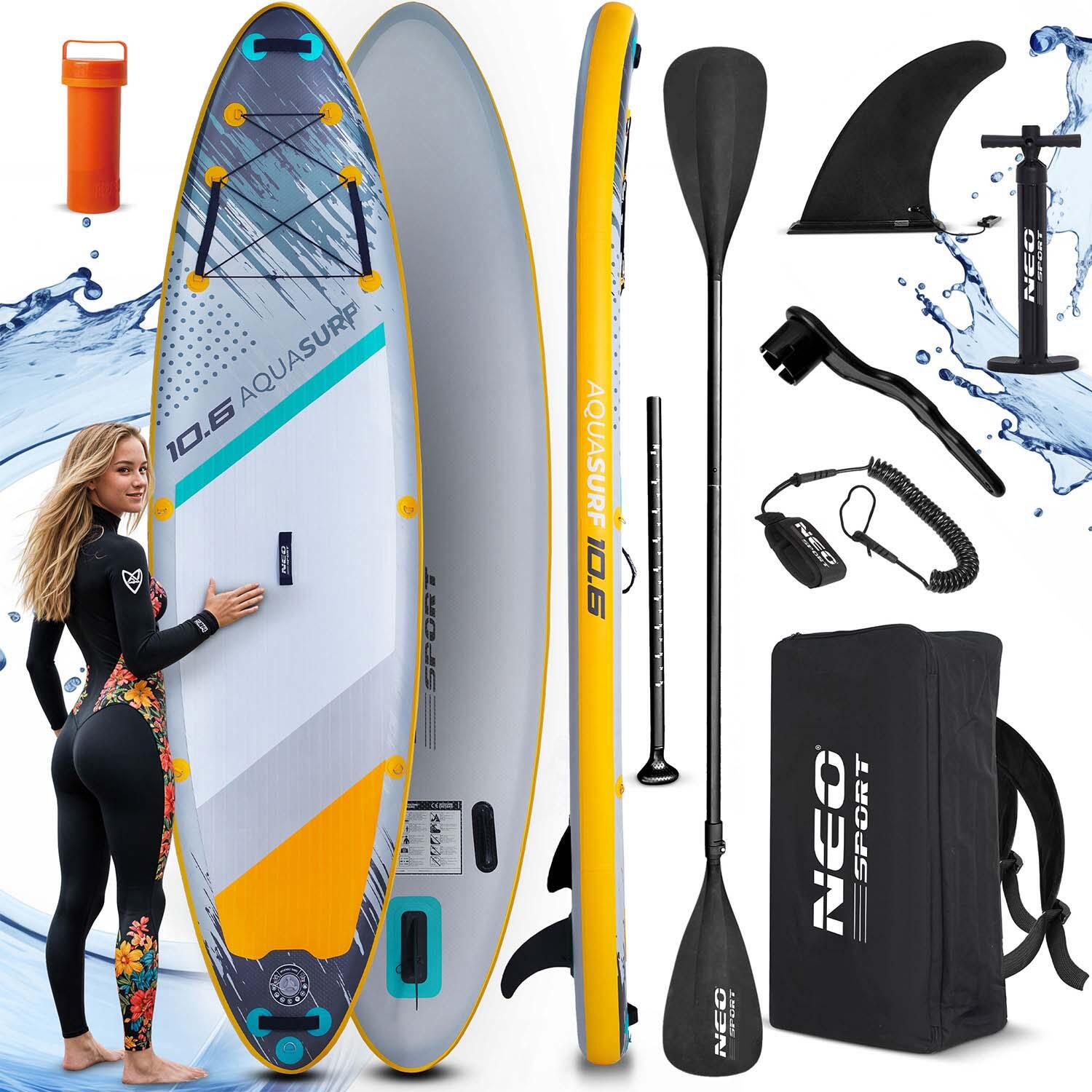 Deska SUP do pływania pompowana Stand Up Paddle Aquasurf 320cm Neo-Sport
