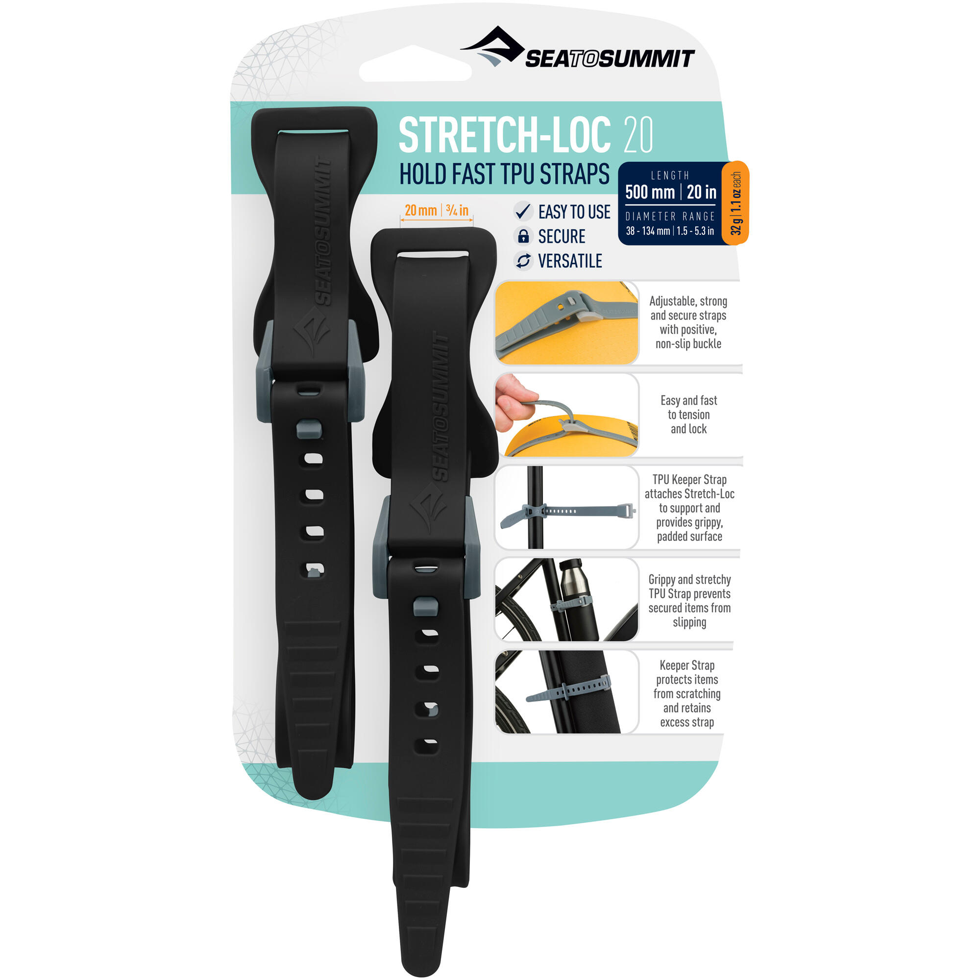 Paski mocujące SEA TO SUMMIT Stretch-Loc 20 2 szt