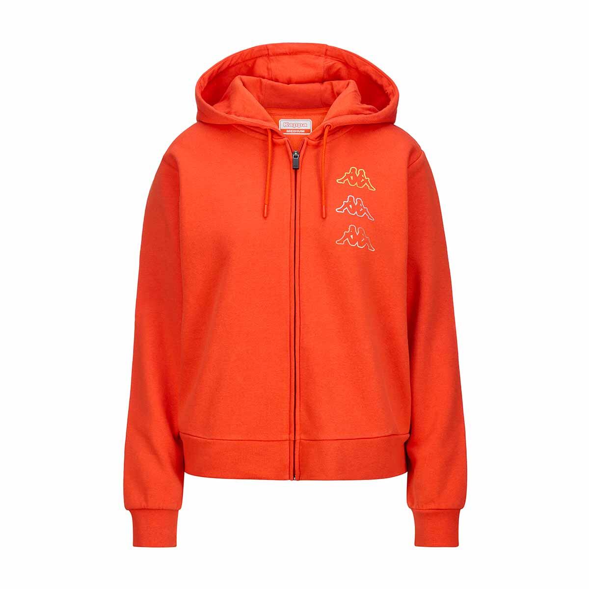 Bluza z kapturem Unisex Kappa Kaimi Ciemnopomarańczowy