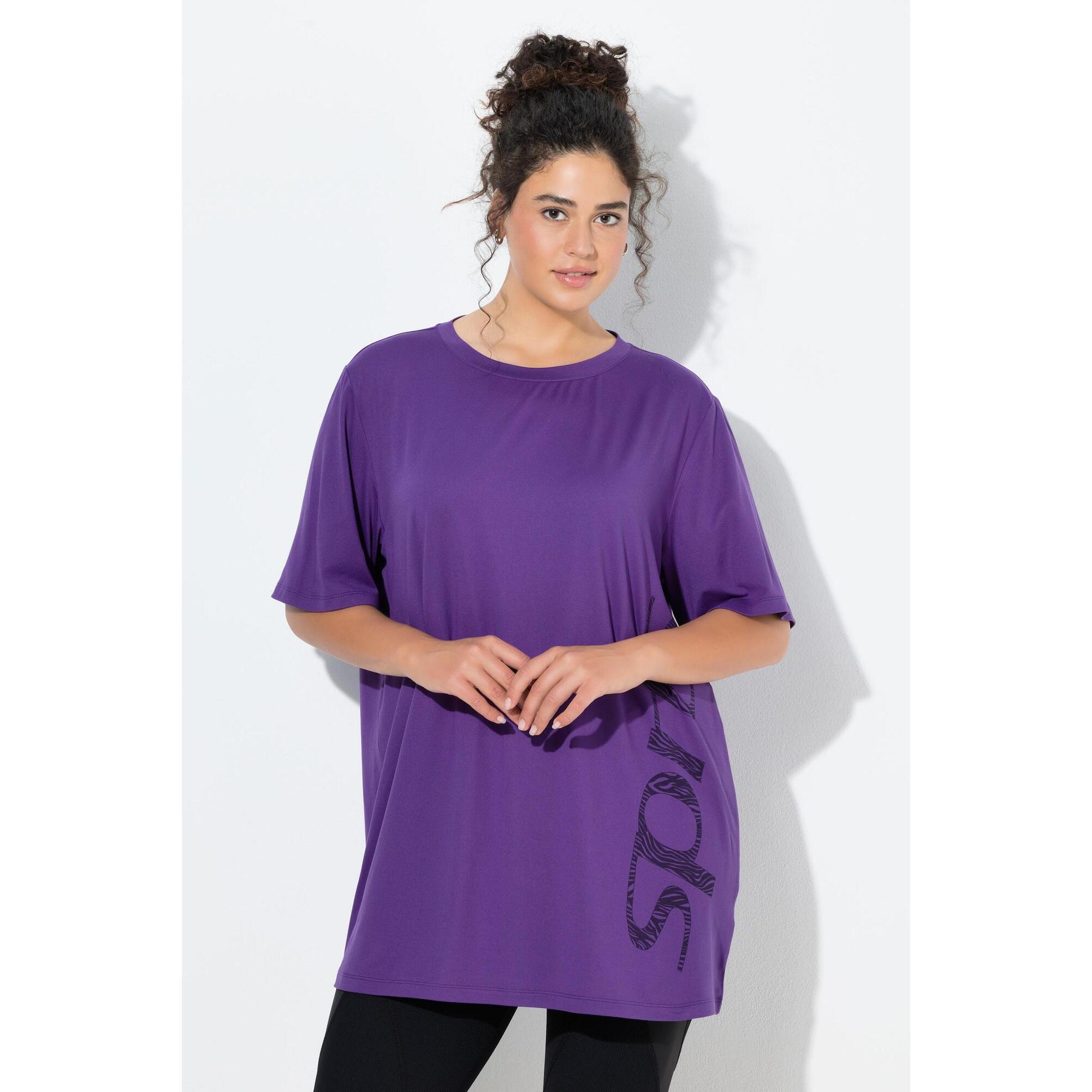 Damskie Bluzka funkcyjna krój trapezowy okrągły dekolt rękaw 1/2 z recyklingu