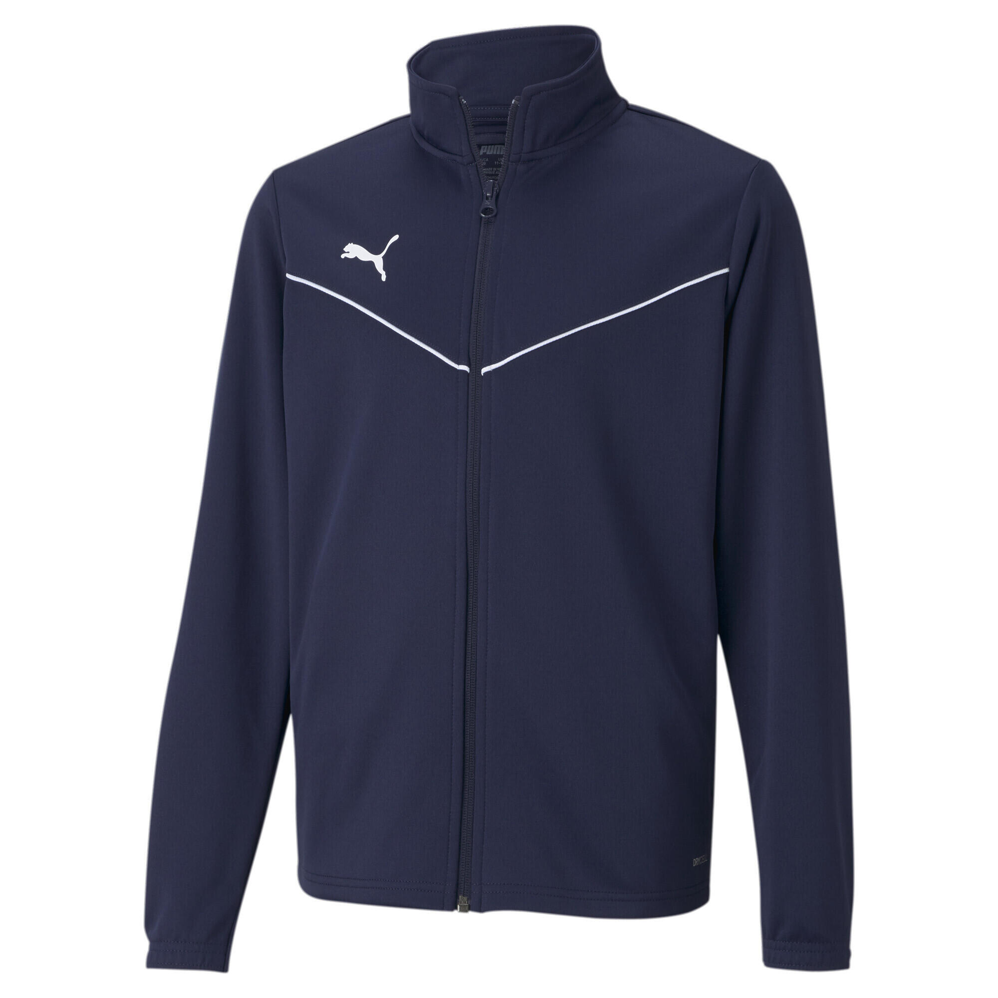 Bluza dla dzieci Puma teamRISE Training Poly Jacket Jr granatowa