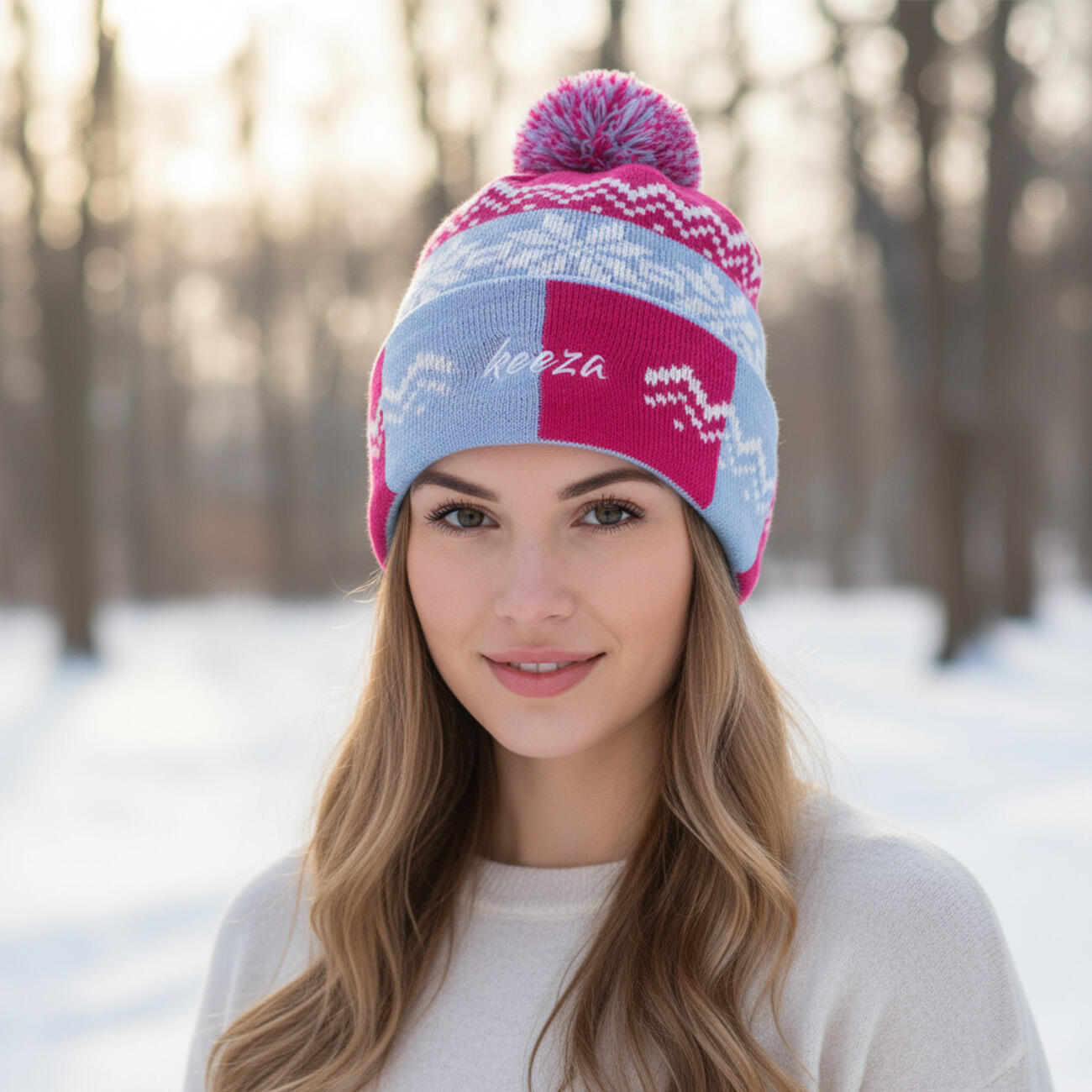 Czapka zimowa z haftem KEEZA