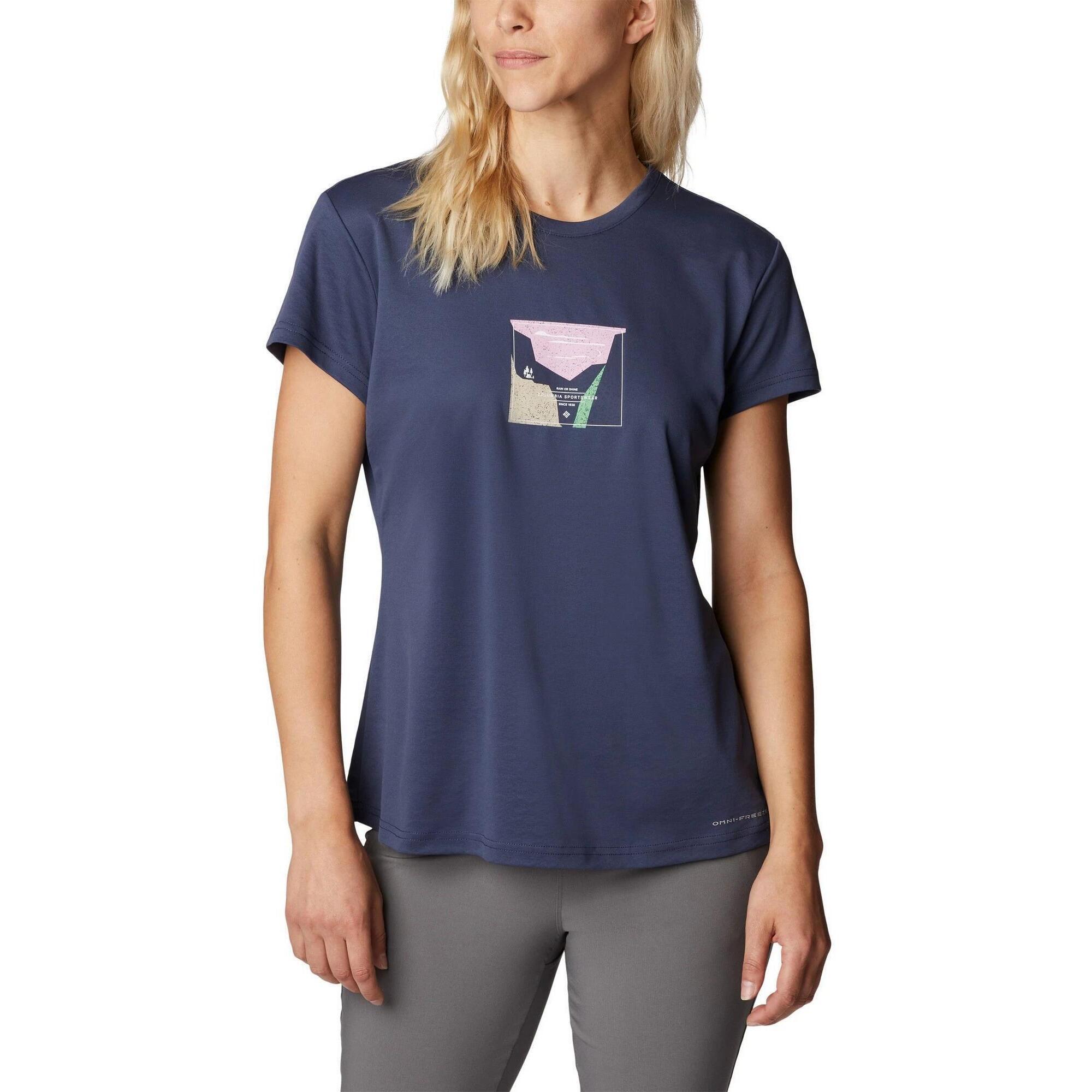 Koszulka sportowa damska Columbia Cirro Ice Graphic SS Crew z krótkim rękawem