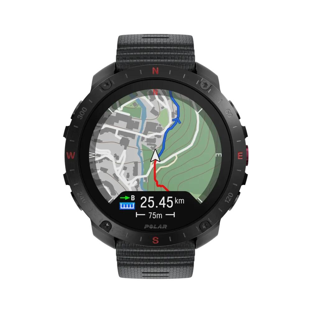 Premium Outdoor Mutlisport Watch - GPS, Maps, Barometer - Grit X2 Pro Black
