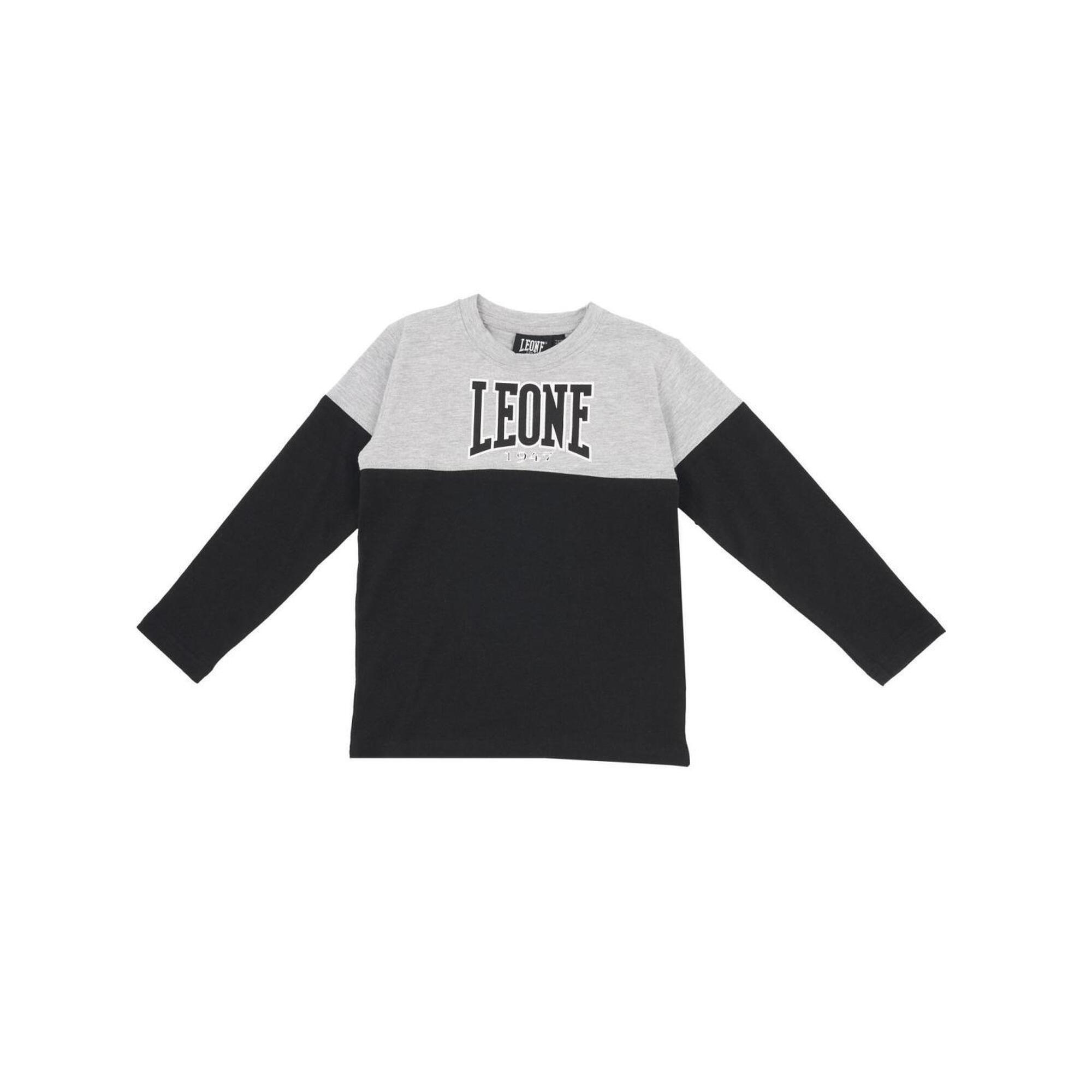 Pozioma, dwukolorowa koszulka dziecięca z długim rękawem klasy Junior