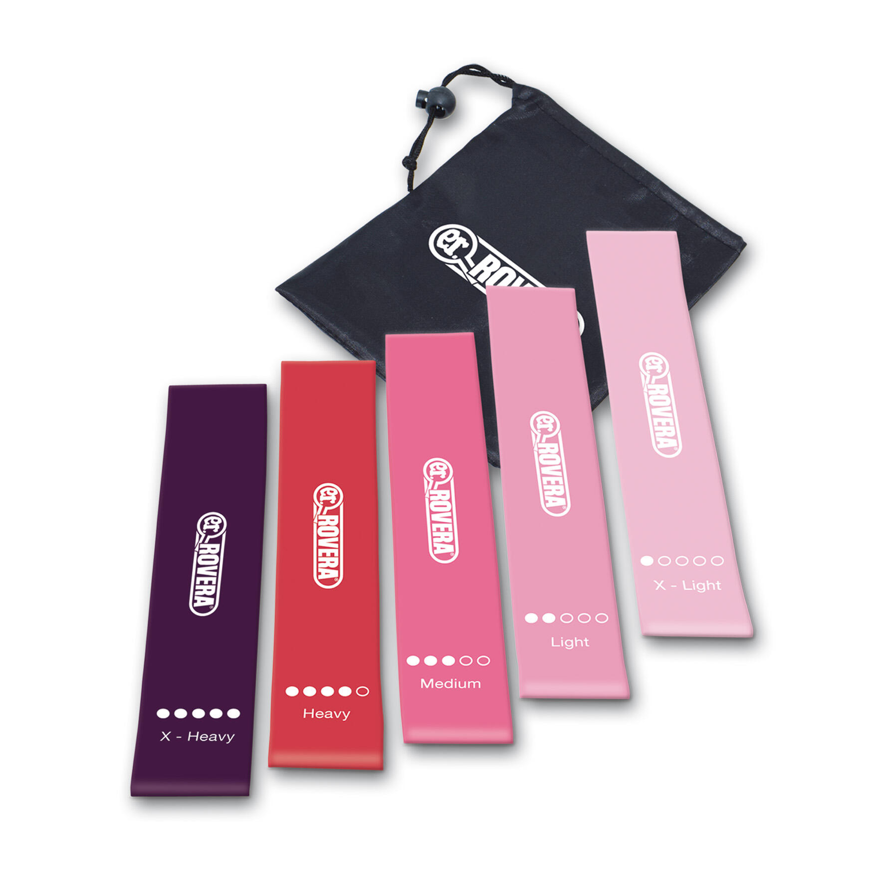 Zestaw Taśm Oporowych - 5 Elastycznych Taśm o Różnym Poziomie Oporu z Lateksu