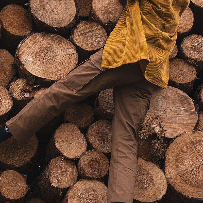 Spodnie cargo wielokieszeniowe – brązowe