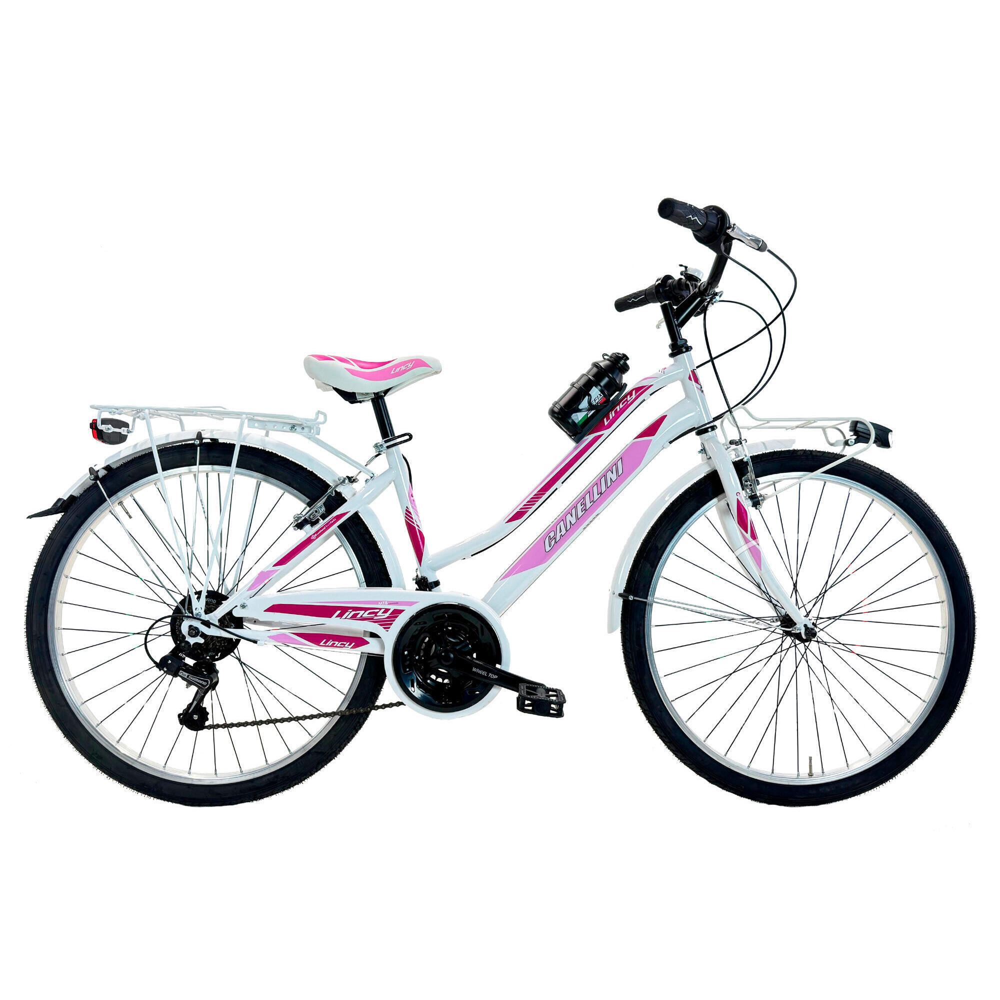 Rower Dziecięcy MTB Canellini LINCY 26" - Biały/Różowy