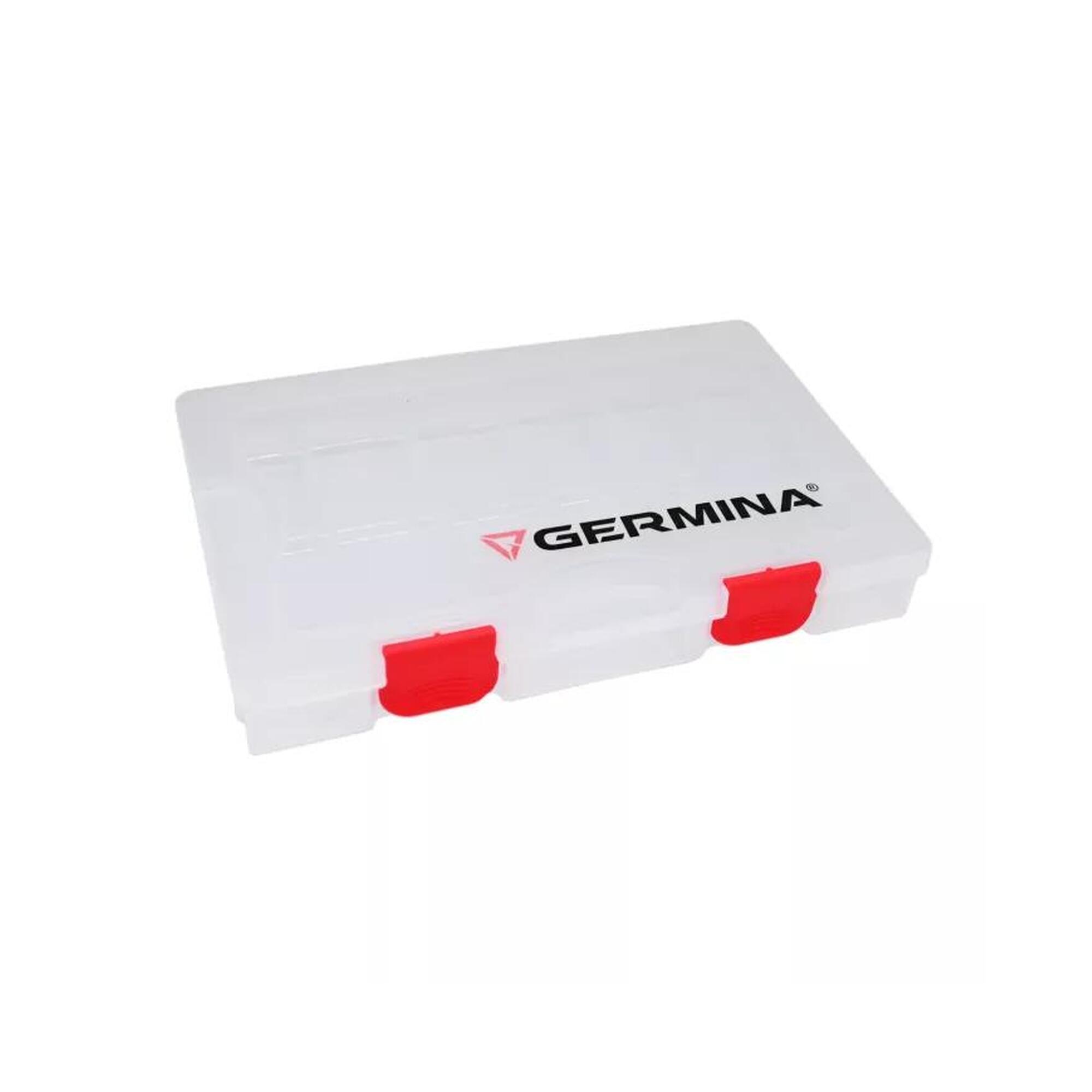 Pudełko wędkarskie na przynęte Germina Clear 27,5×18,5×4,5 cm