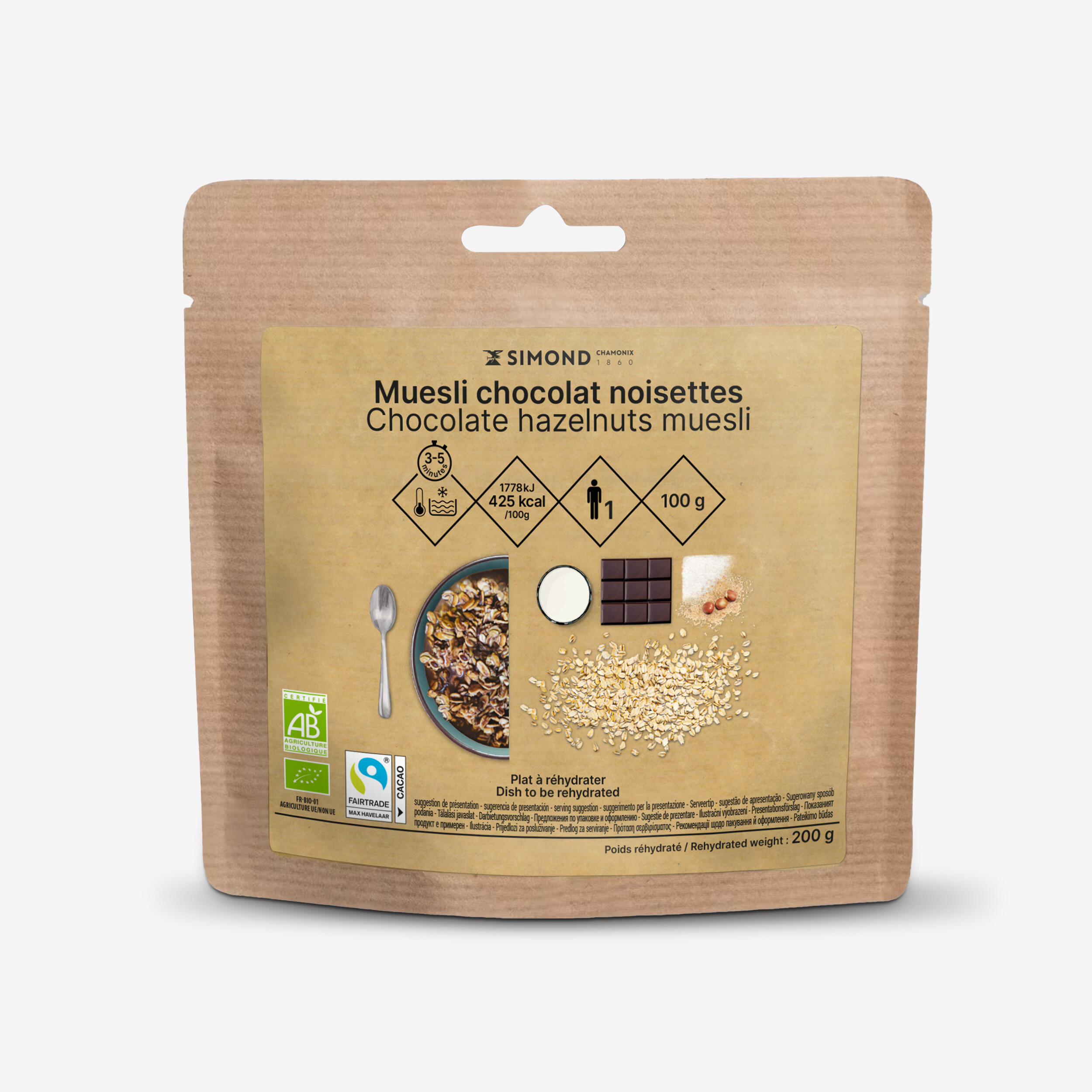 Śniadanie muesli czekoladowo-orzechowe Bio 100 g