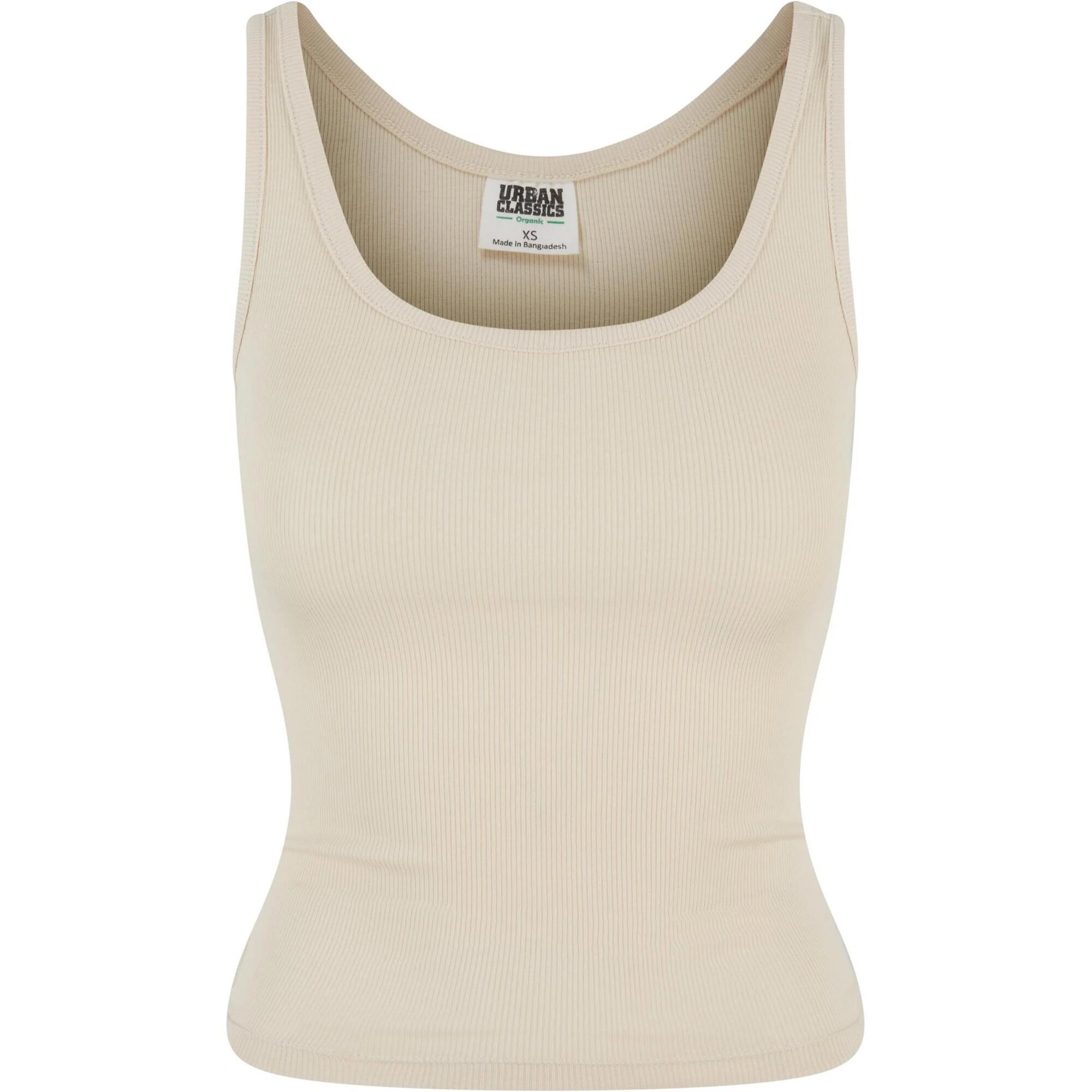 Tank Top Damski Prążkowana Ekologiczny Basic 2pak